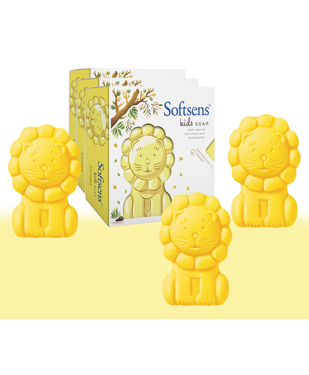 Softsens Samba the Lion Kids Soap(75g) - Pack of 3-picture-43