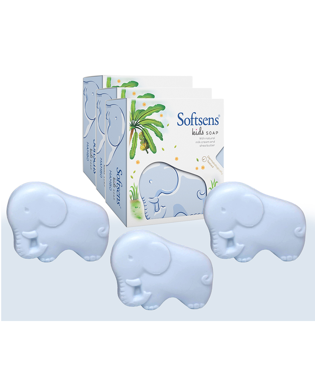 Softsens Mambo the Elephant Kids Soap(75g) - Pack 3-picture-13