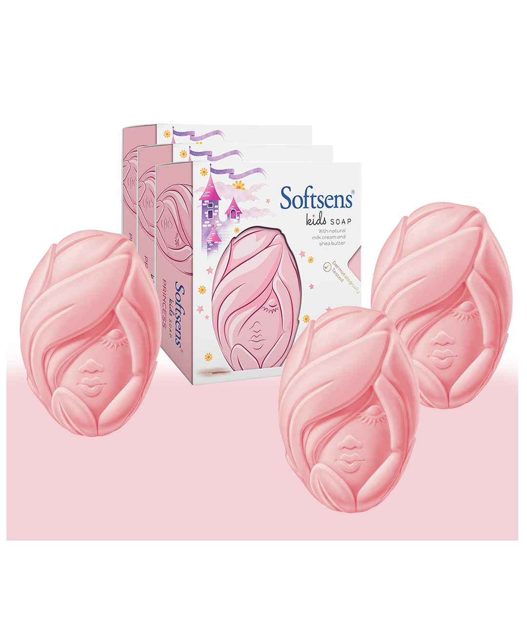 Softsens Princess Kids Soap(75g) - Pack of 3-picture-18