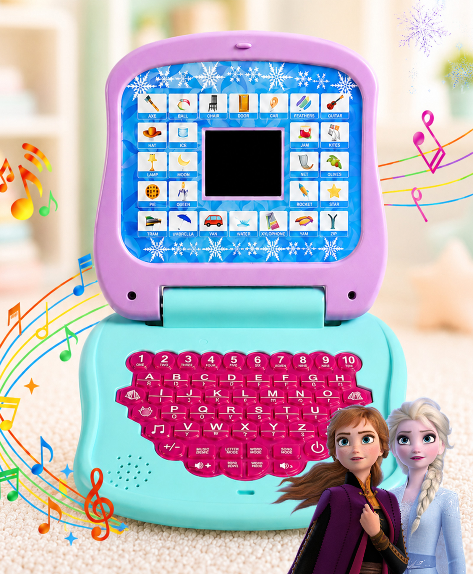 Babyhug Disney Frozen Educational Electronic Laptop with LED Screen for Kids| Computer Toy with Sound & Music| Alphabet & Number Learning| Activity Toy for 3+Yrs Boys & Girls| Best Birthday Gift-picture-27