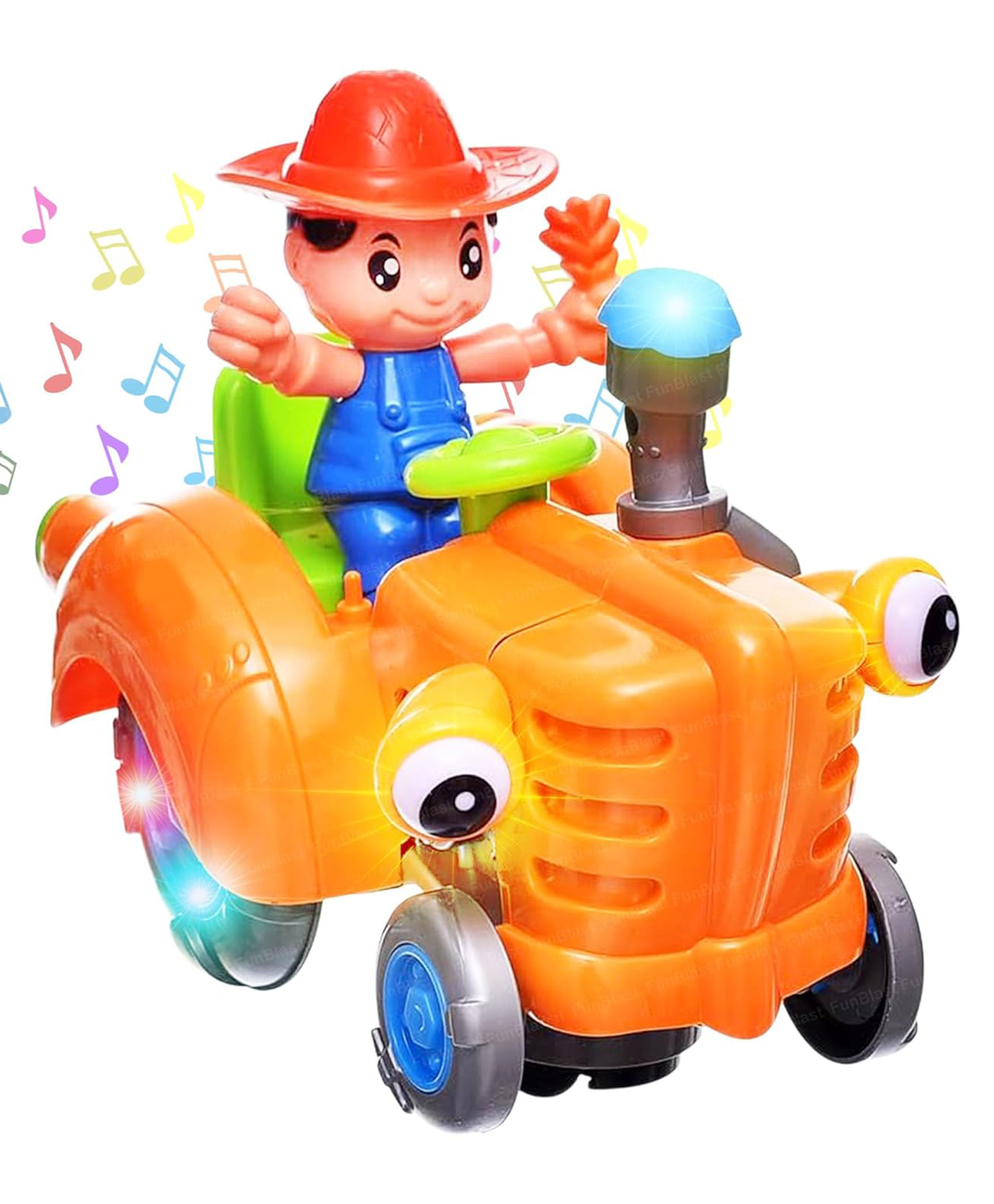 FunBlast Swing Farmer Tractor Toy with Flashing Lights and Music1 Pc Random Color-picture-21