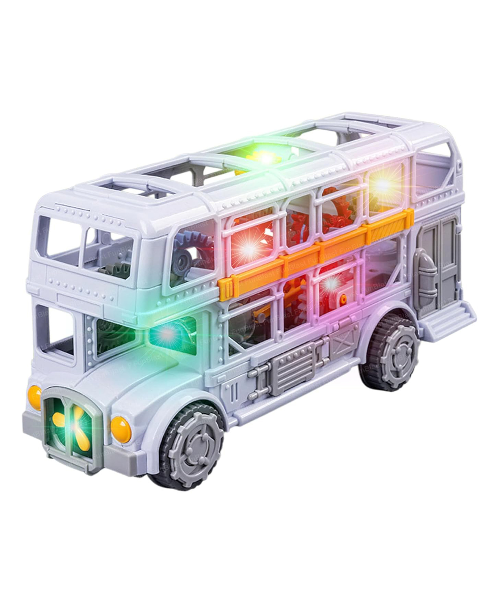 FunBlast Double Decker Bus Toy with Flashing Light and Sound1 Pc Random Color-picture-28