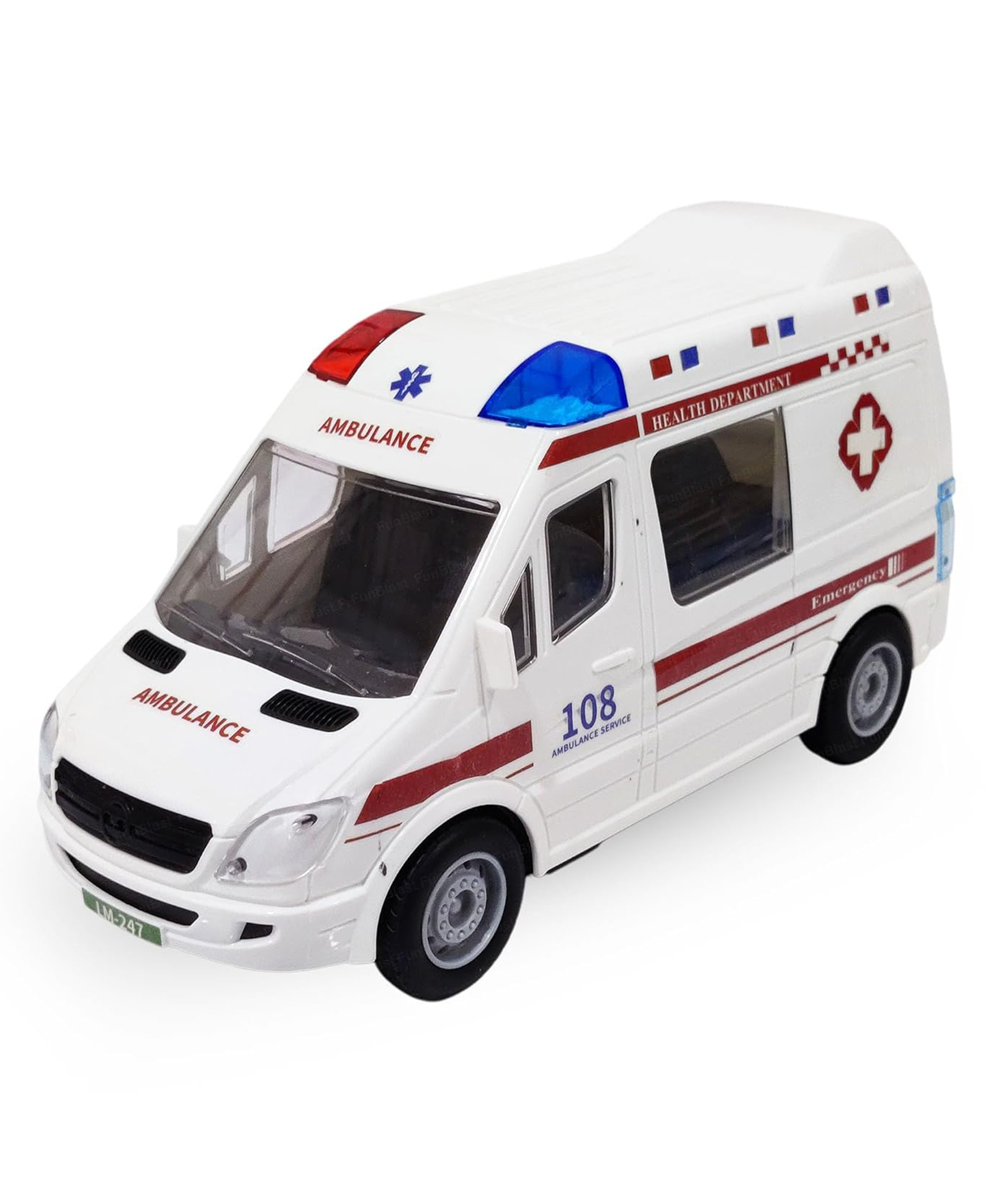 FunBlast Pull Back Ambulance Vehicle Toy for Kids-picture-21