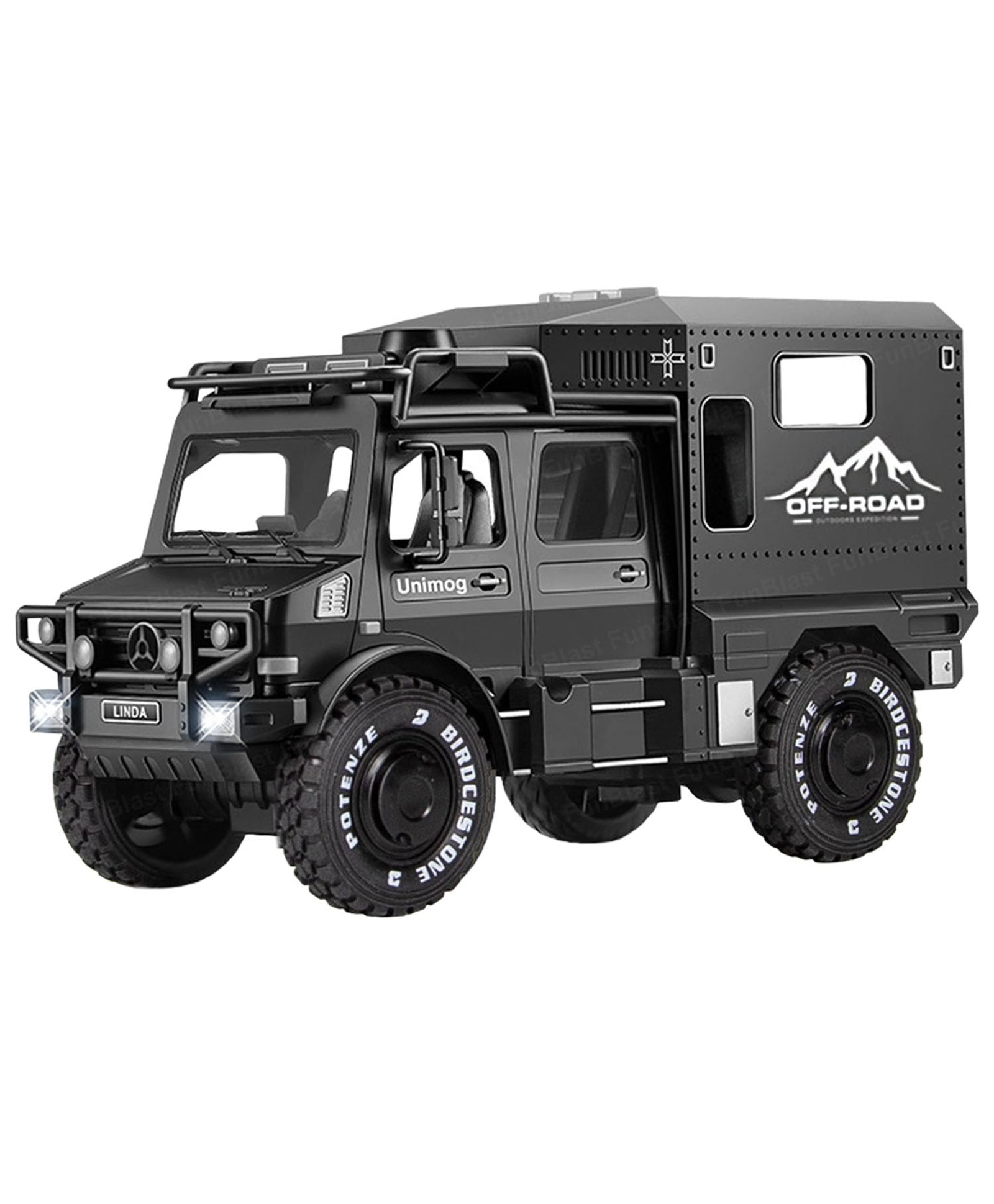 FunBlast Off Road Military Truck Toy with Light & Sound for Kids Black-image-43