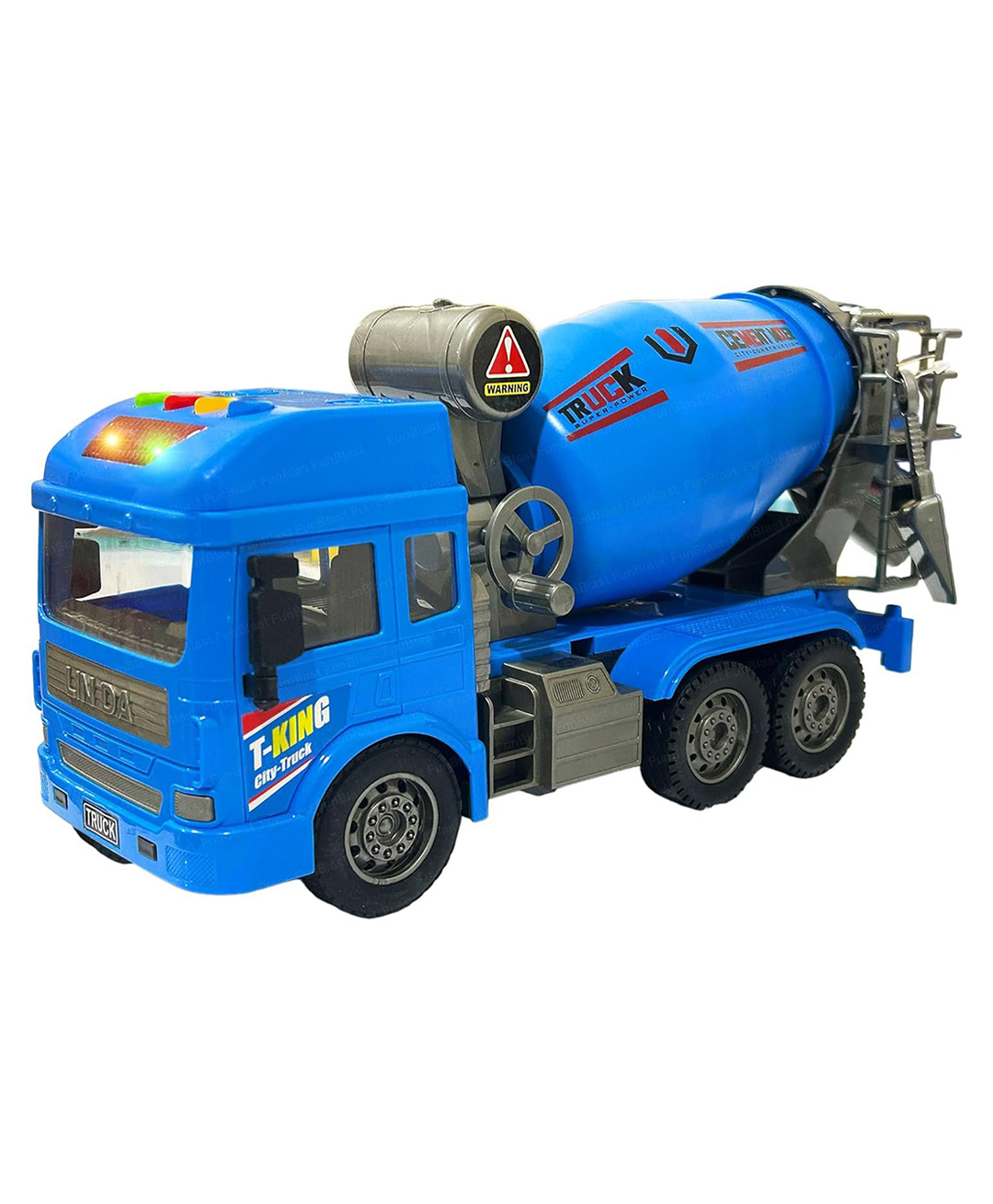 FunBlast Cement Mixer Construction Truck Toy with Light & Sound Blue-picture-43