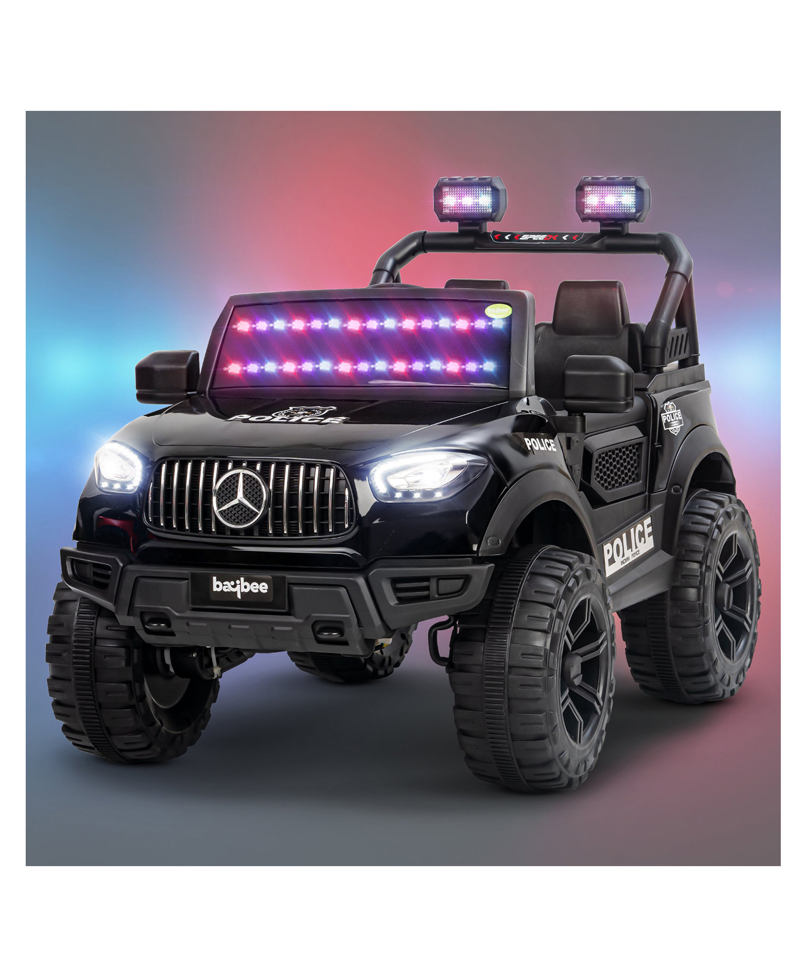 Baybee Renegade Rechargeable Battery Operated Jeep for Kids, Ride on Toy Kids Car with Light & Music | Baby Big Battery Car | Electric Jeep Car for Kids (Painted Black)-image-17