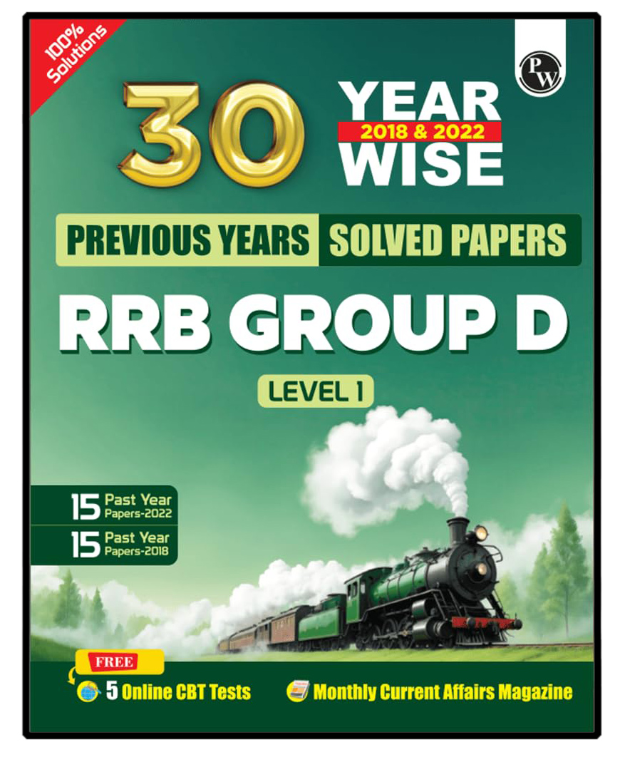 30 RRB Group D Level 1 Previous Years Solved Papers (2018 & 2022) with 5 Online Mock Tests For Exam 2024-2025 | Yearwise PYQs | Fully Solved | English Edition-image-16
