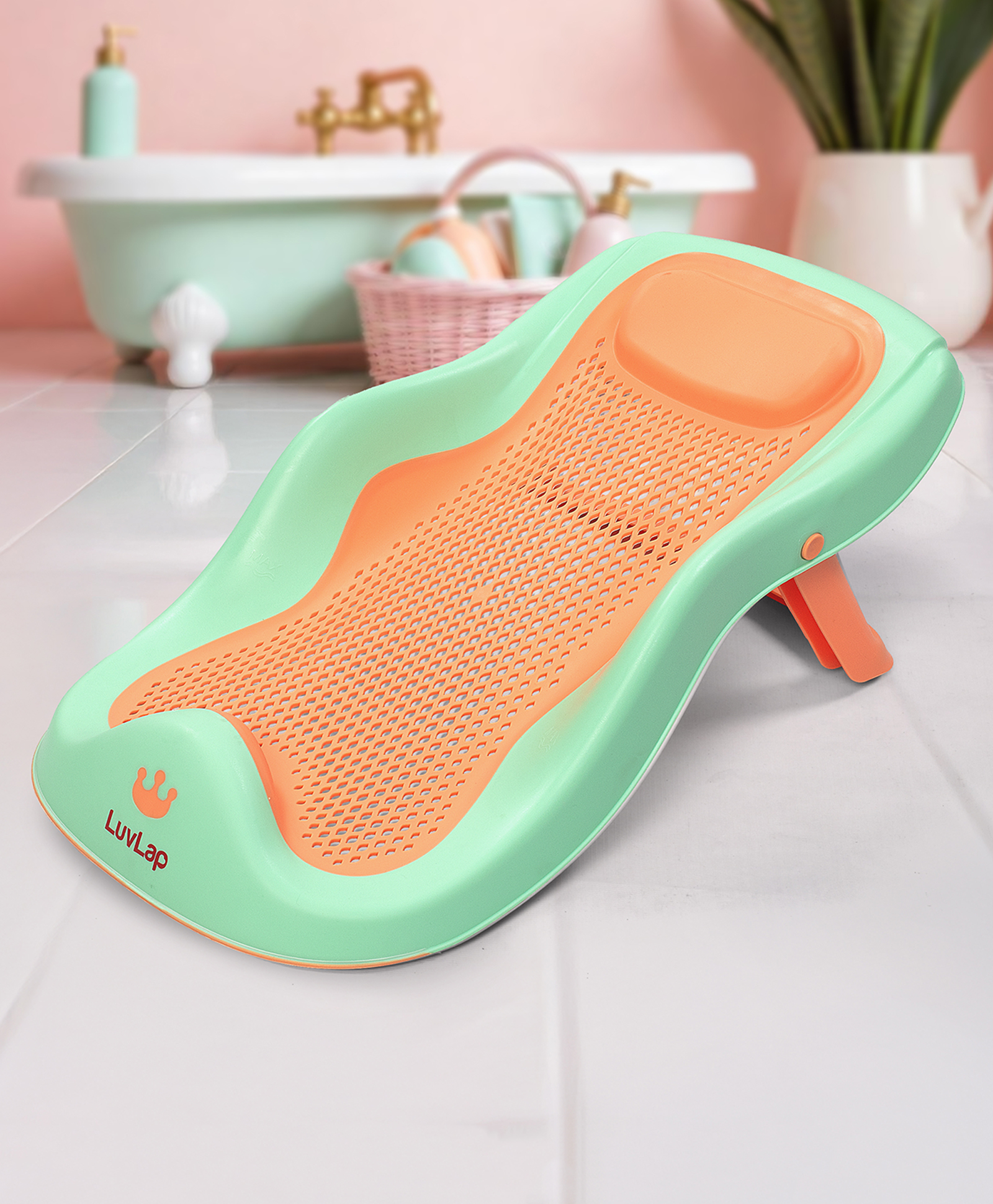 Lav Lap Safe & Comfortable Sunshine Bath Seat - Light Green