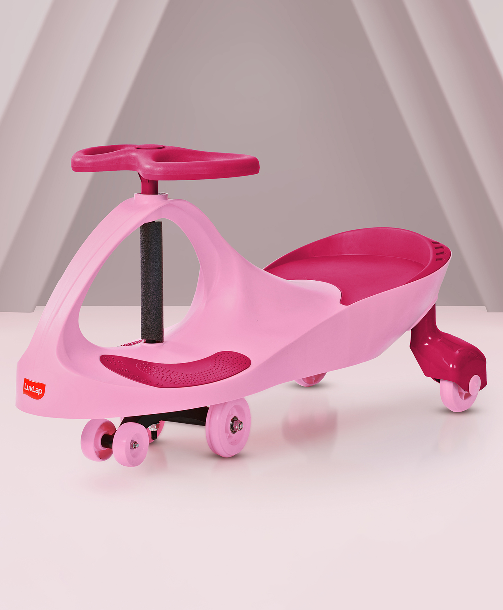 Luv Lap Sunshine Swing Car with 360 Degree Smooth Bearing - Pink