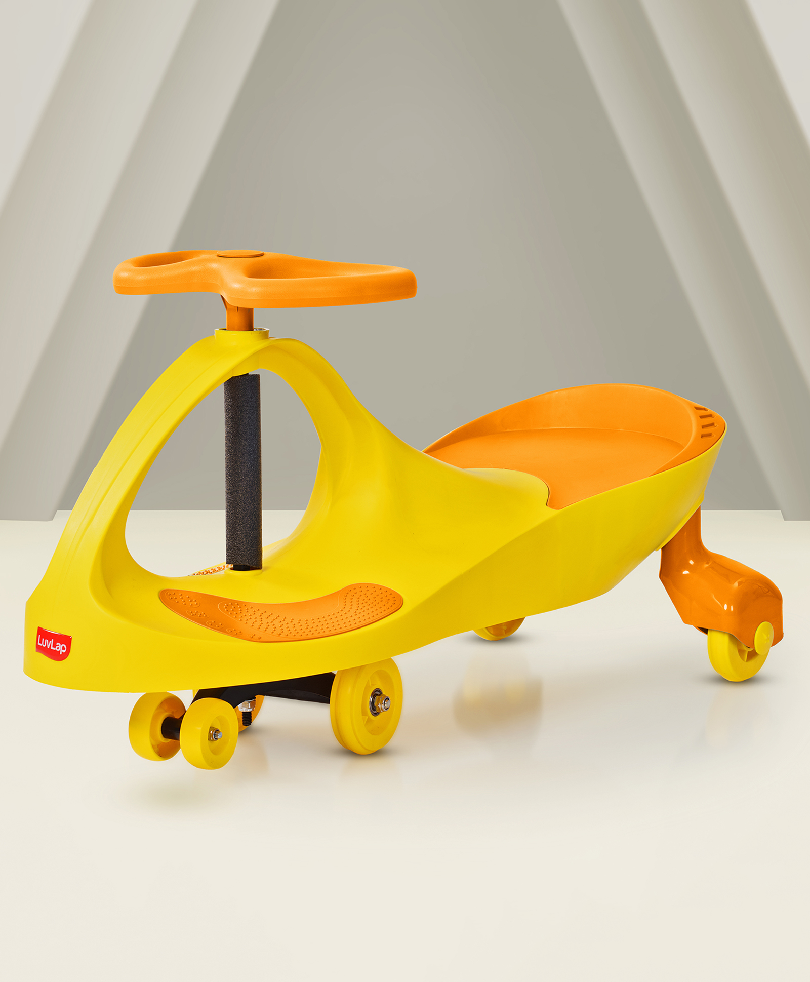 Luv Lap Sunshine Swing Car with 360 Degree Smooth Bearing - Yellow