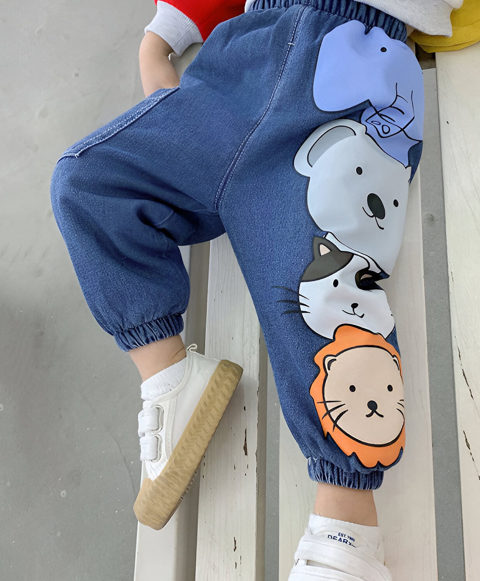 Googo Gaaga Cotton Animals Printed Pant - Blue