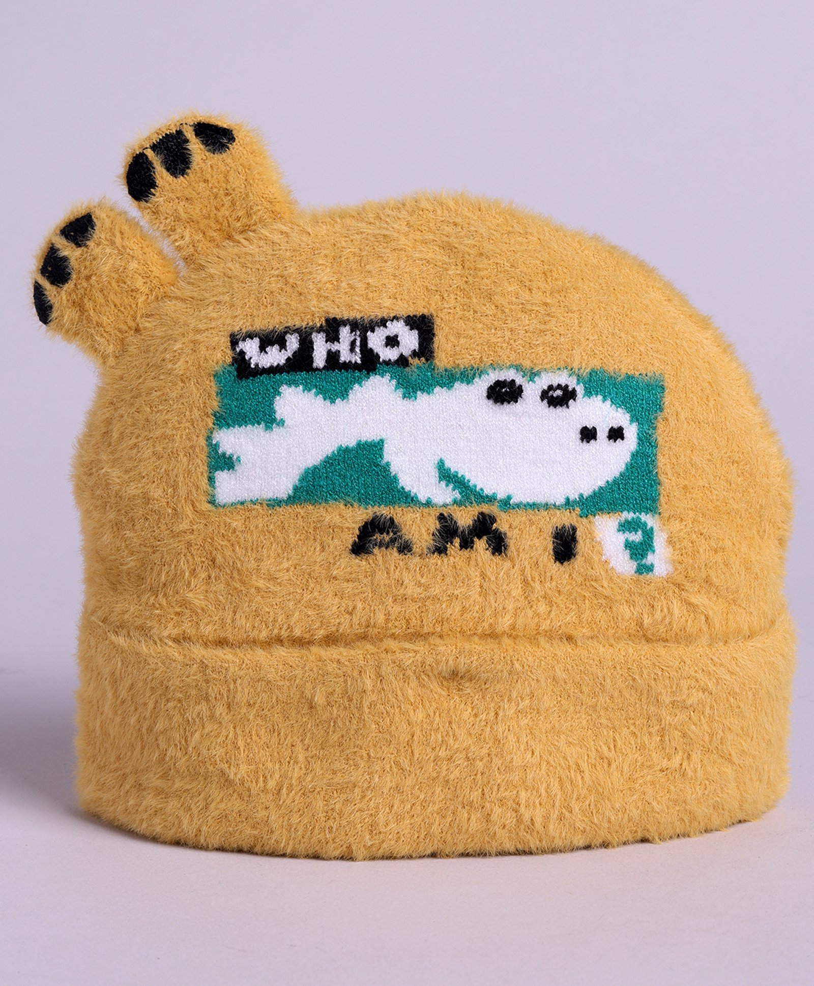 M'andy Woollen Animal Designed Cap - Yellow-image-20