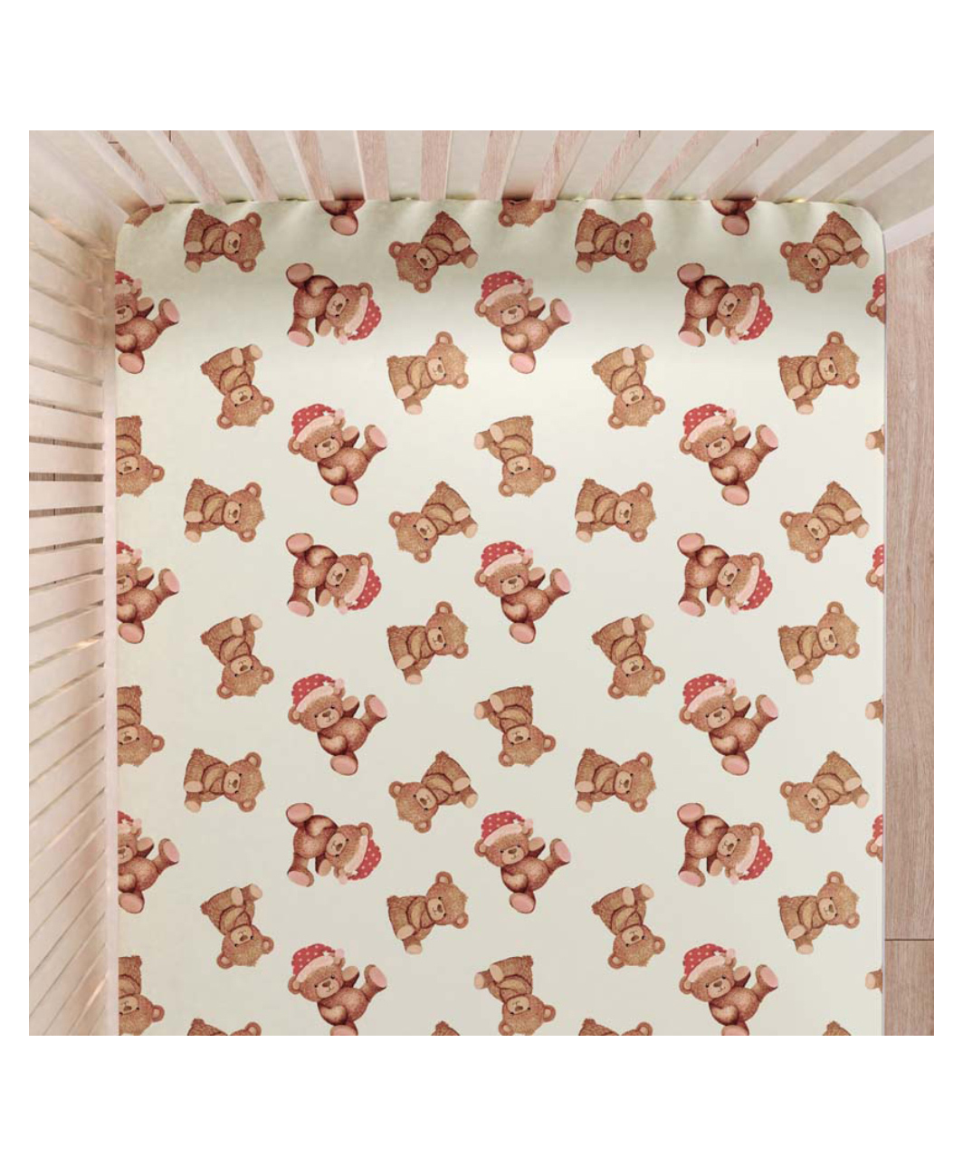 Fancy Fluff Organic Cot Bedsheet - Cuddle Bear-picture-14