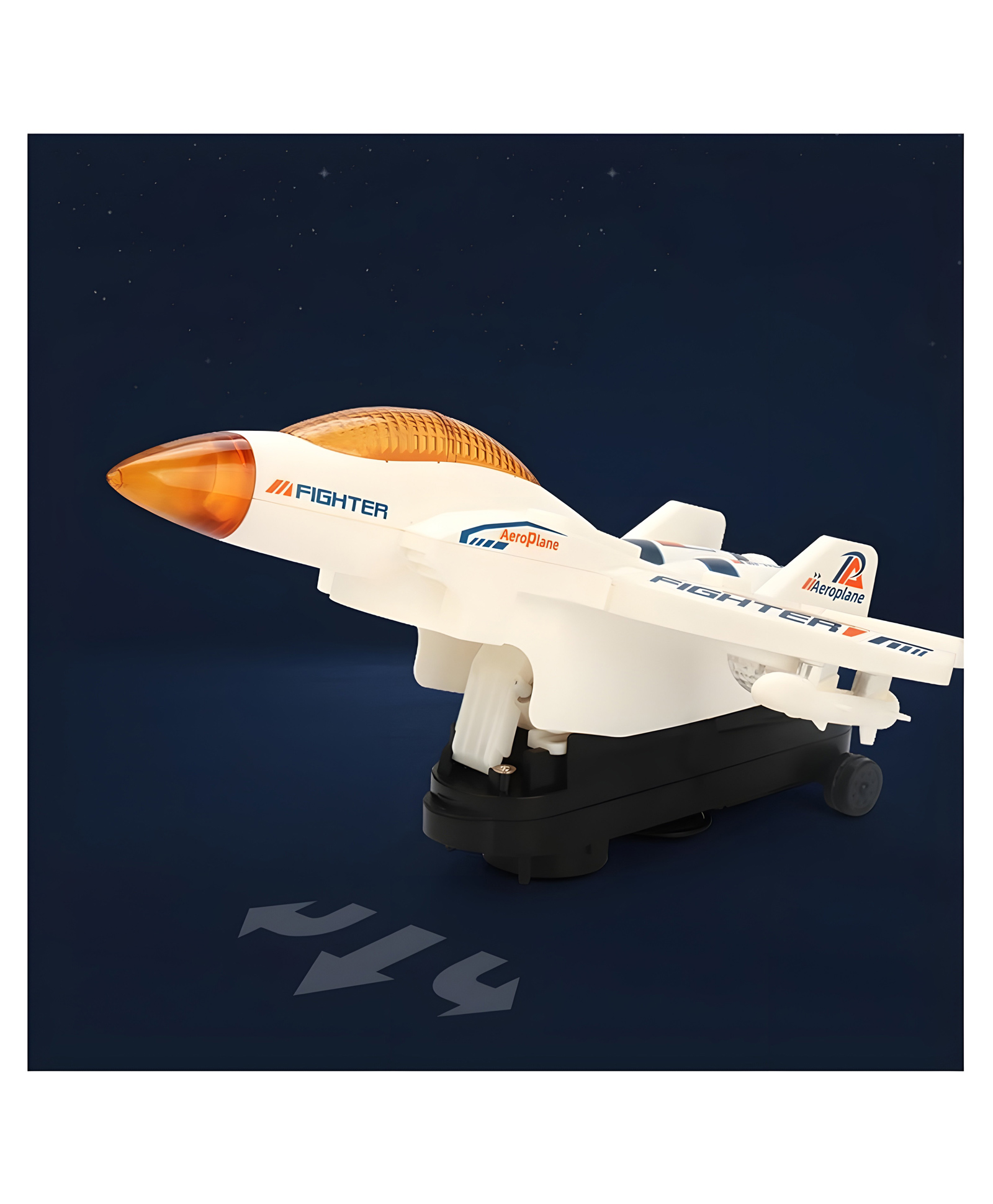 YAMAMA Electric Airplane Aircraft Toys For Kids With 360 Degree Rotating Universal Wheel Lights And Music Kids Toys - Multicolor-picture-16