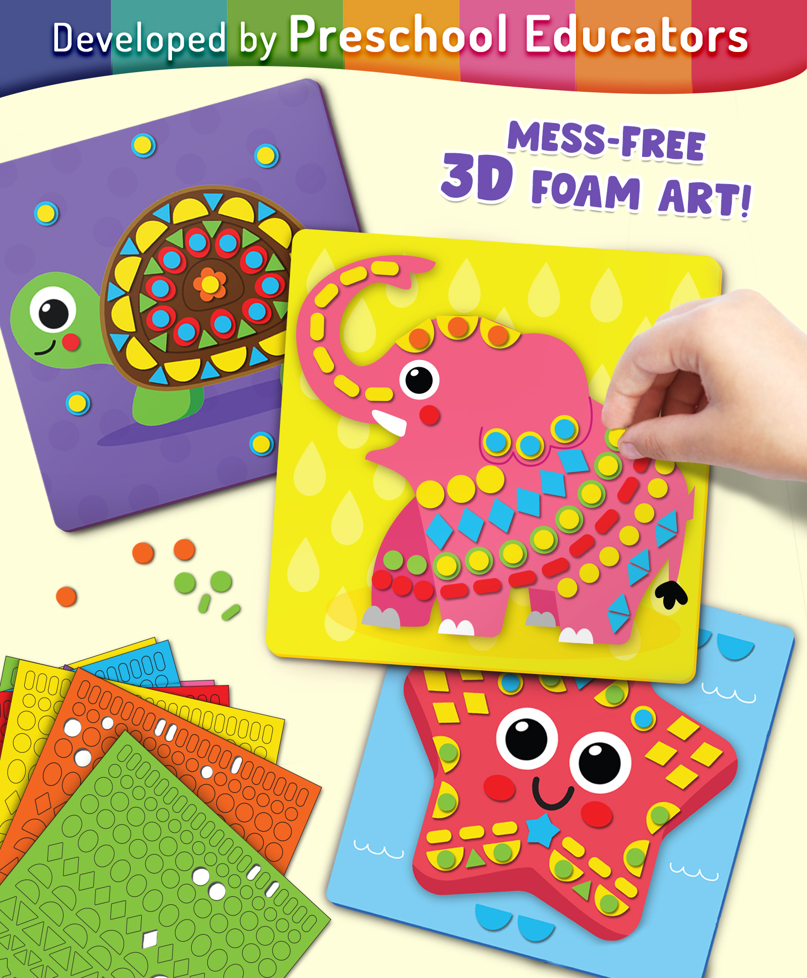 Intelliskills Foam Craft Kit - Animals | Multicoloured | DIY Fun & Creativity set for Kids | Animal-Themed Art & Craft | Fine Motor Skills Development | Ideal for Gifting | Educator Recommended | BIS Certified