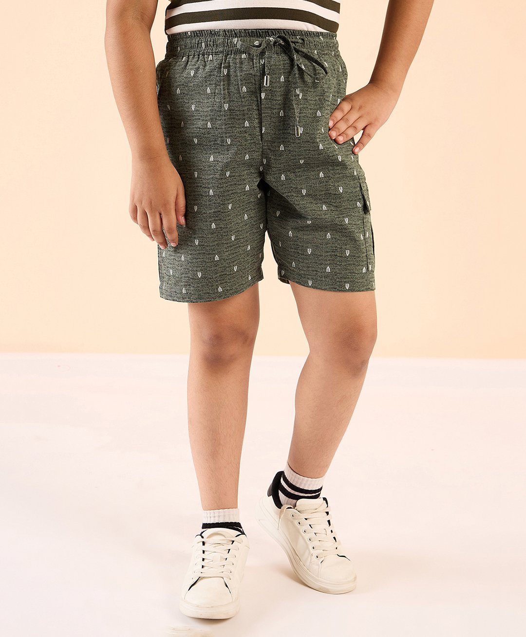 stylobug Stylo Bug Cotton Abstract Printed Shorts - Grey-picture-31