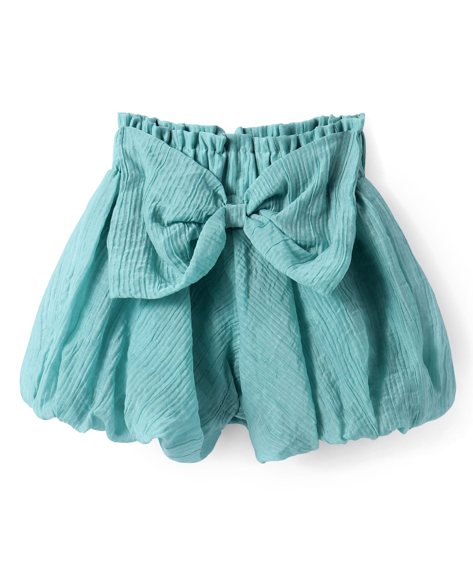 Mark & Mia Regular Solid Shorts With Bow Applique - Sea Green-picture-23