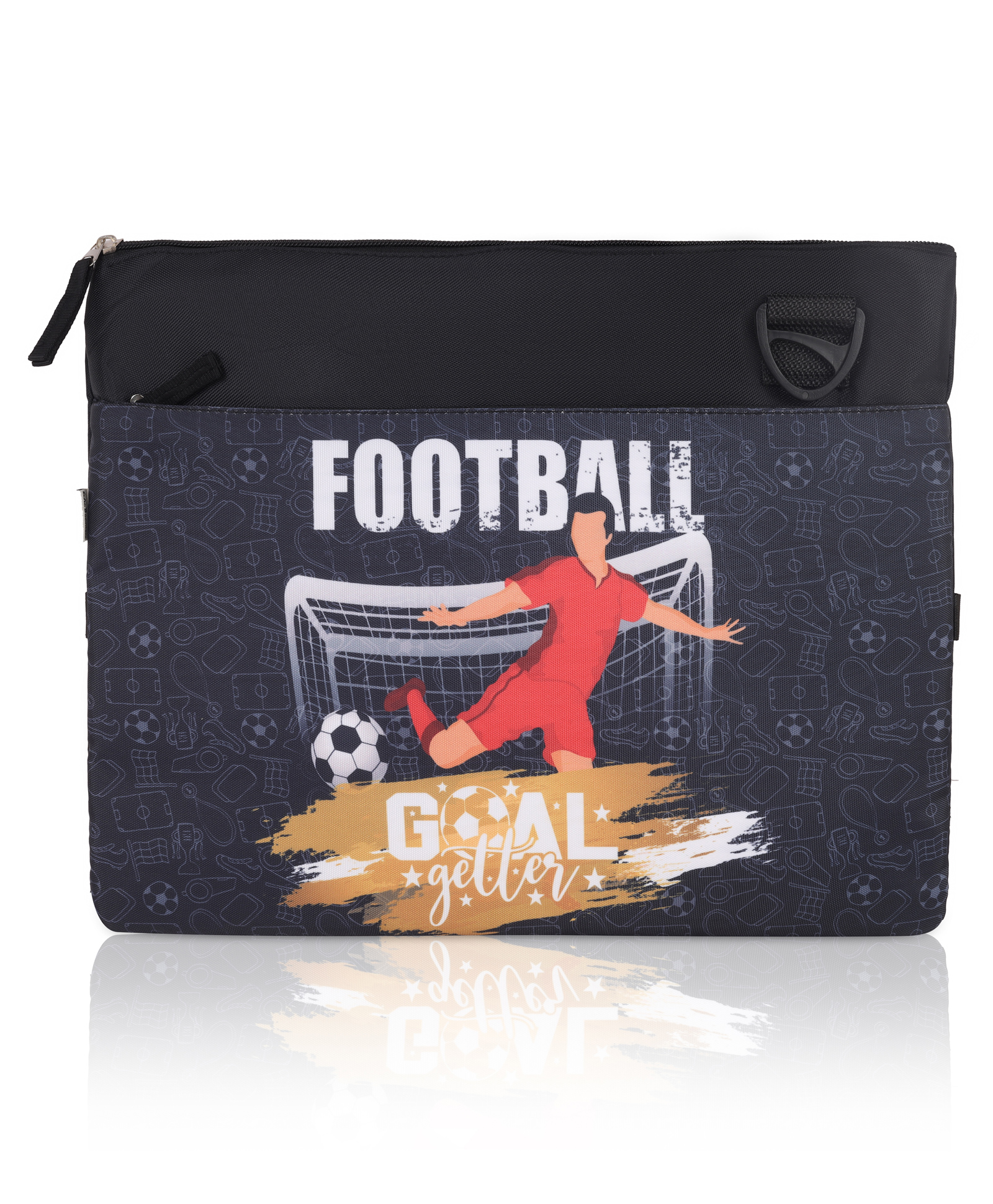 Echo Boomers Football Print Exam/Activity Sling Bag with 3 Compartments, Cushioned & Detachable Strap, Perfect for Outdoor Travel Height 15 Inches-image-49