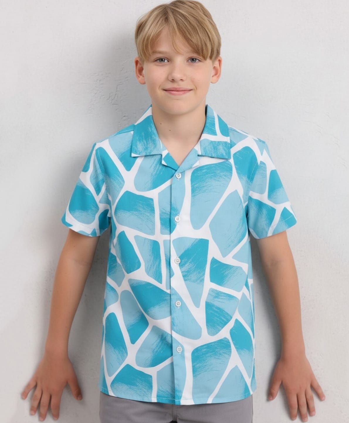 The Lion and the Fish Half Sleeves Zarafa Printed Shirt - Blue-picture-15
