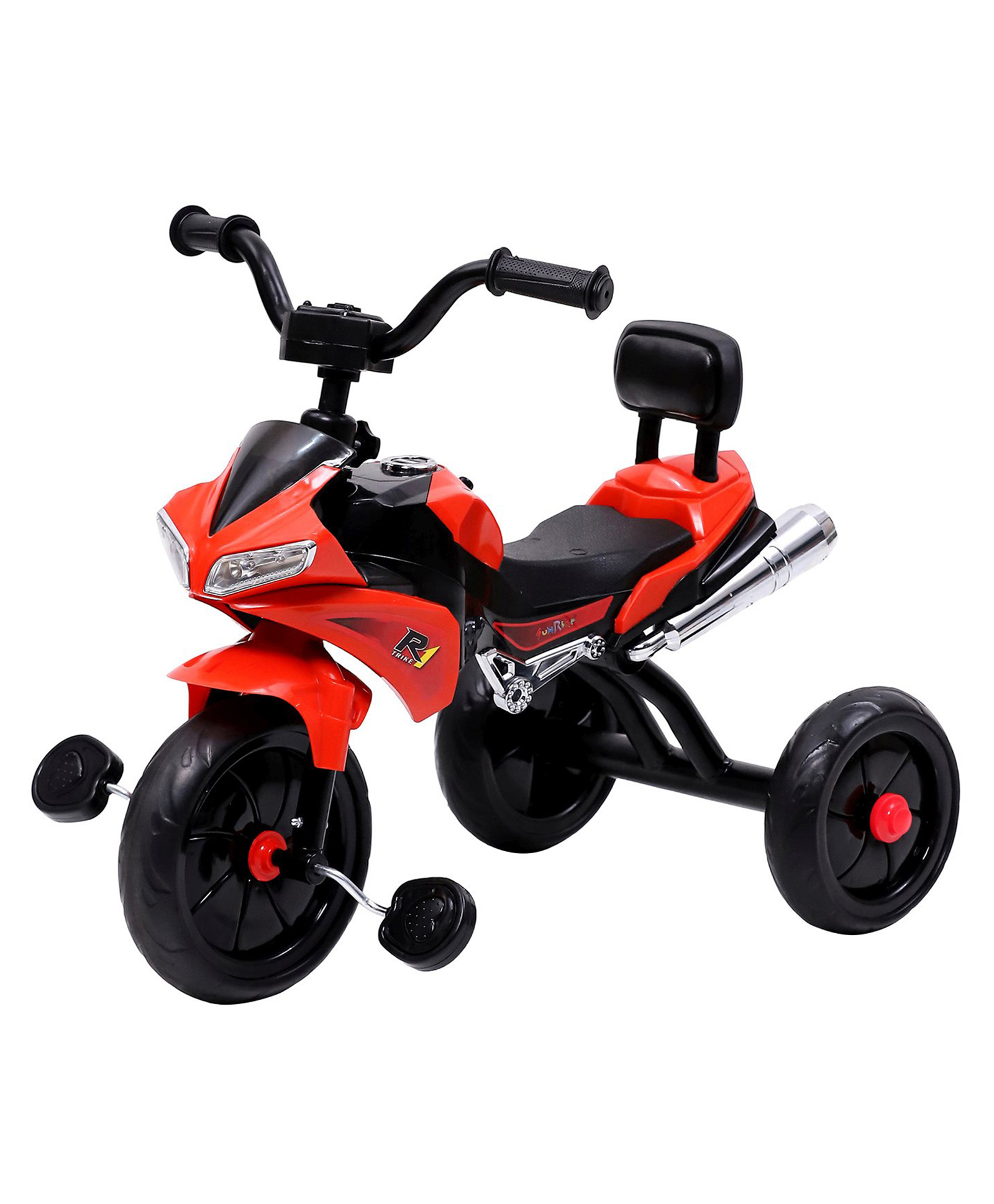 FunRide R1 Kids TricycleFront Headlight and Musical Trike for Indoor and Outdoor - Red-picture-23