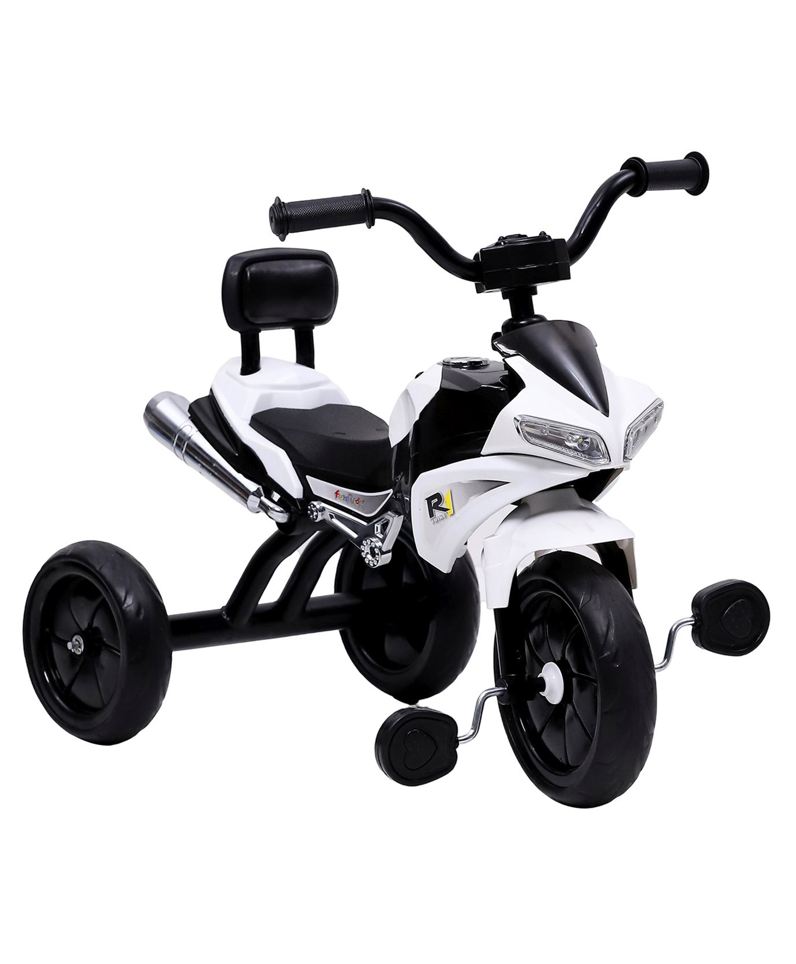 FunRide R1 Kids Tricycle Front Headlight and Musical Trike for Indoor and Outdoor - White-picture-34