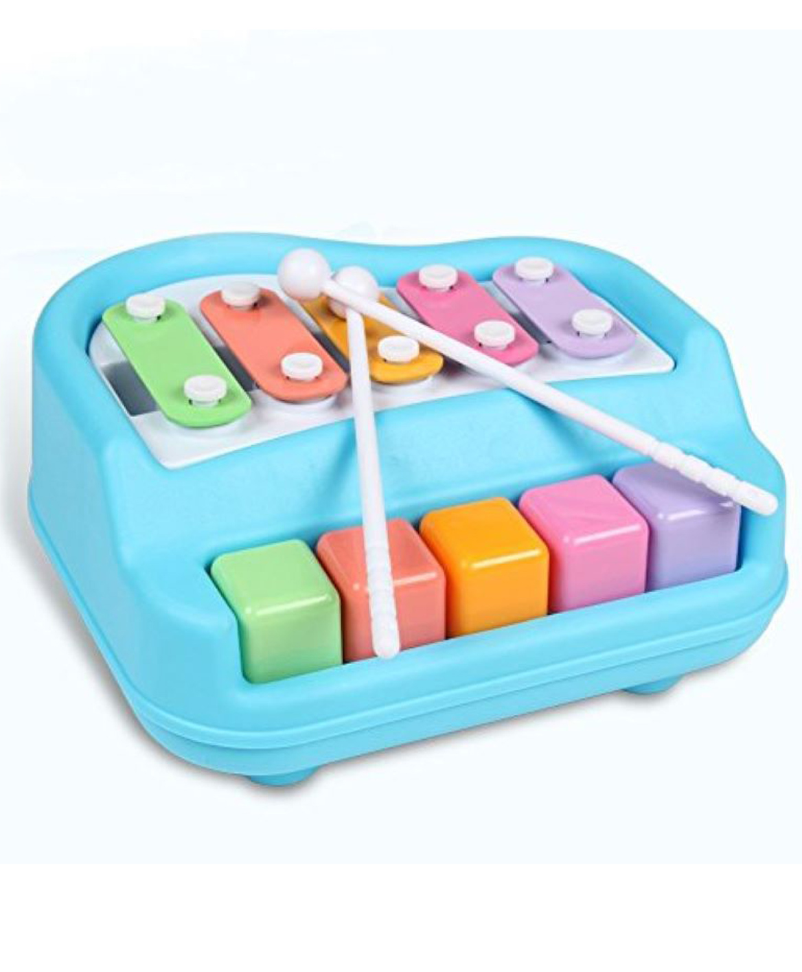 new pinch New Pinch5 Keys 2 in 1 Xylophone and Piano Toy with Colorful Keys for Toddlers and Kids color may vary-picture-16