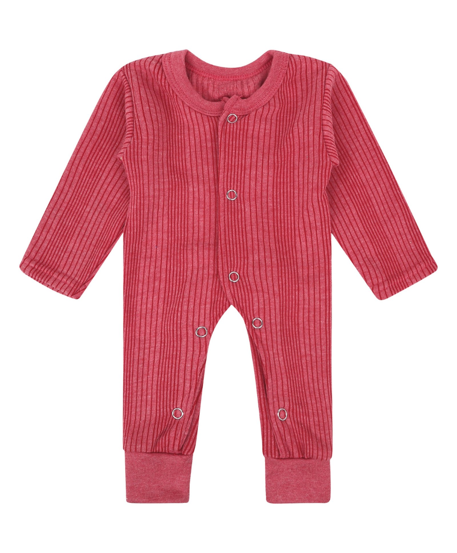 Superminis Full Sleeves Striped Thermal Romper - Red-picture-10