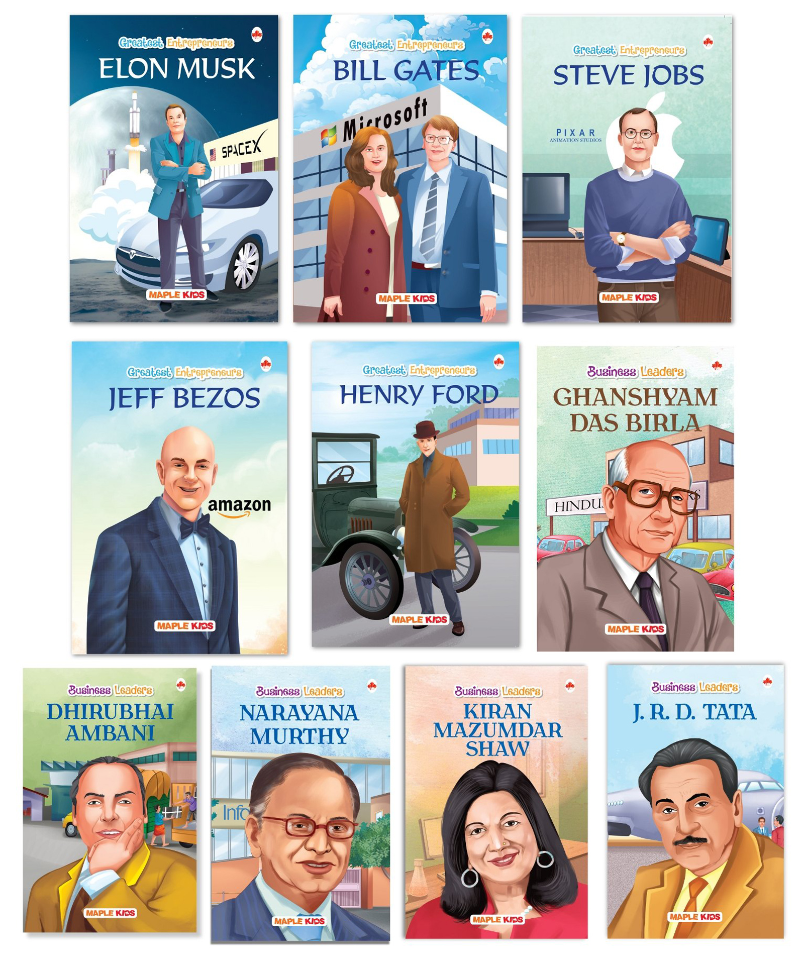 maple press Story Books for Kids Illustrated Greatest Entrepreneurs Set of 10 Books - English-picture-34
