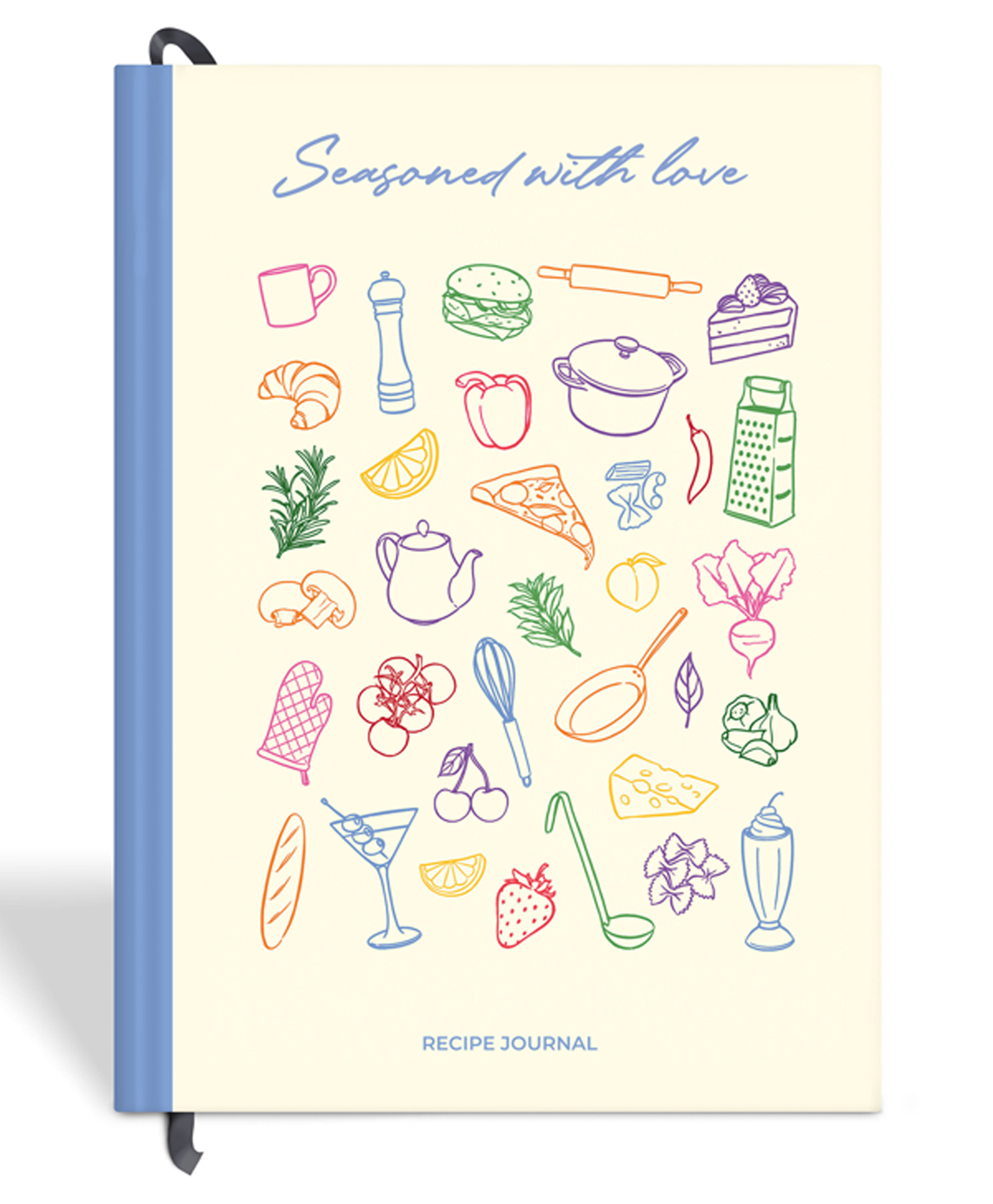 7mm Recipe Journal | Seasoned With Love| Make your own Recipe and Cook Book | Kitchen Essential | A5 Size | 4 Sticker sheets | Hardbound and Laminated |14.8 X 21 cms | Beige-image-27