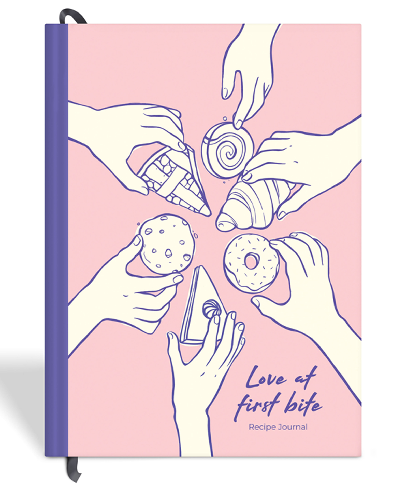 7mm Recipe Journal | Love at First Bite | Make your own Recipe and Cook Book | Kitchen Essential | A5 Size | 4 Sticker sheets | Hardbound and Laminated |14.8 X 21 cms | Pink-image-29