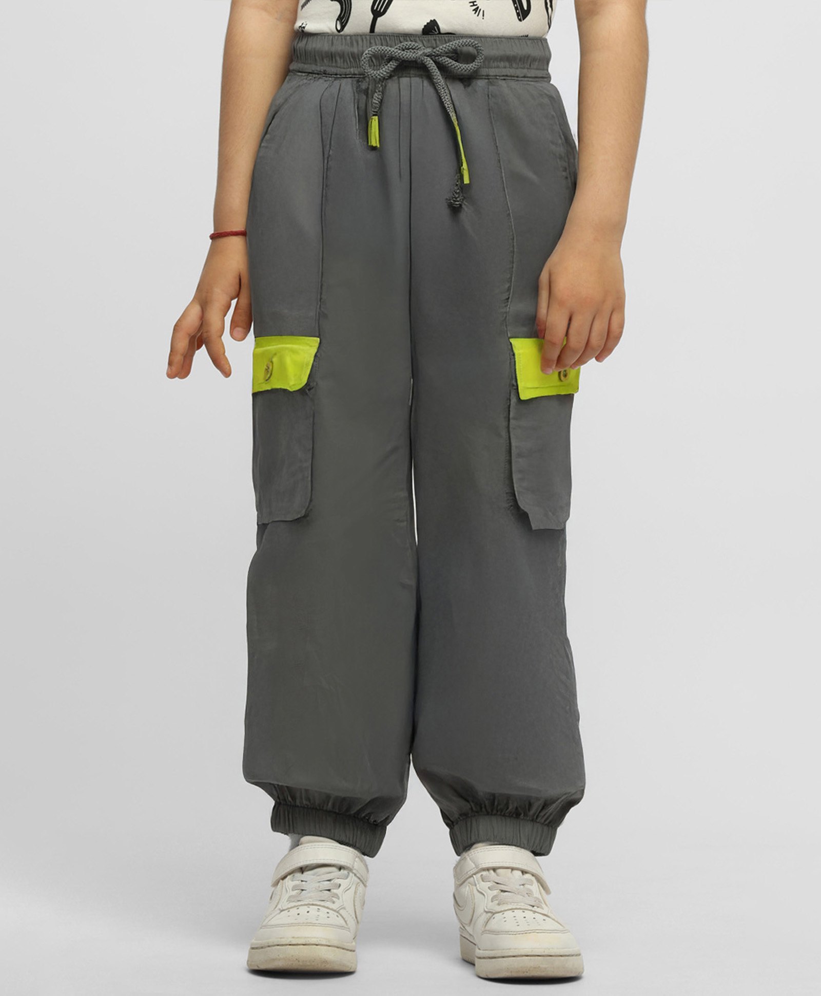 Somersault Cotton Colour Blocked Pant - Grey-picture-23