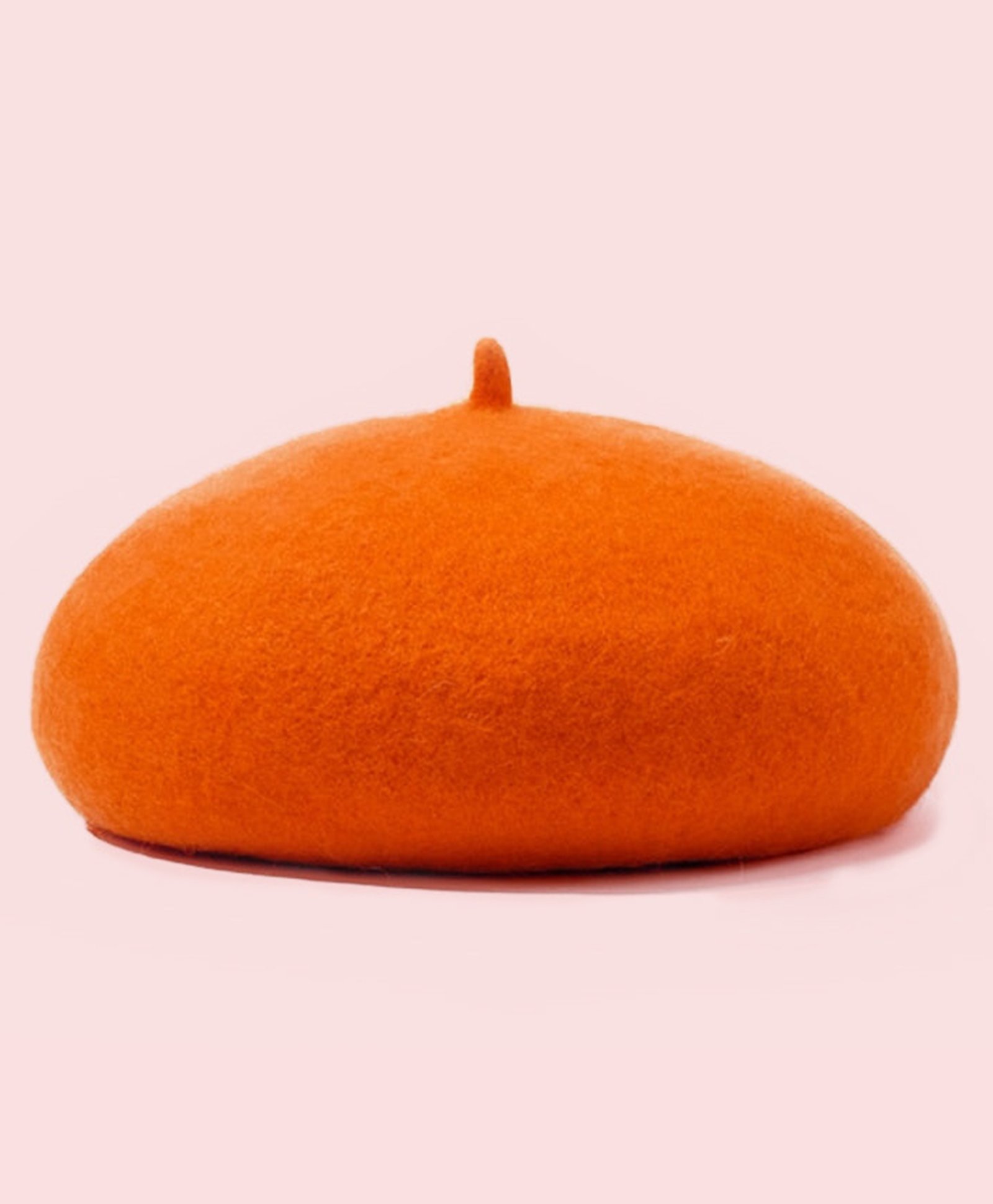 Tipy Tipy Tap Solid Beret Cap - Orange-image-43