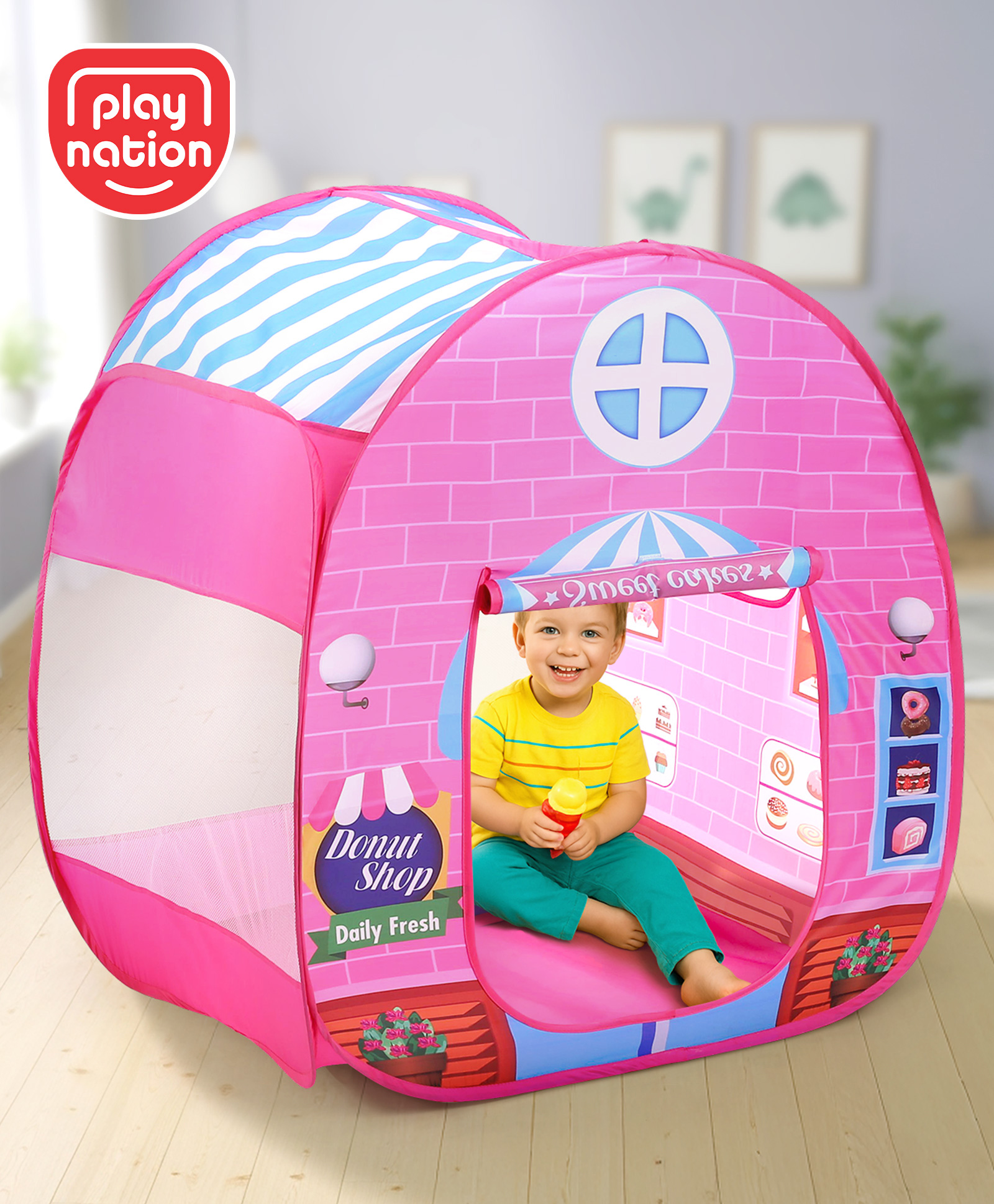 Play Nation Candy House Popup Play Tent House - Pink