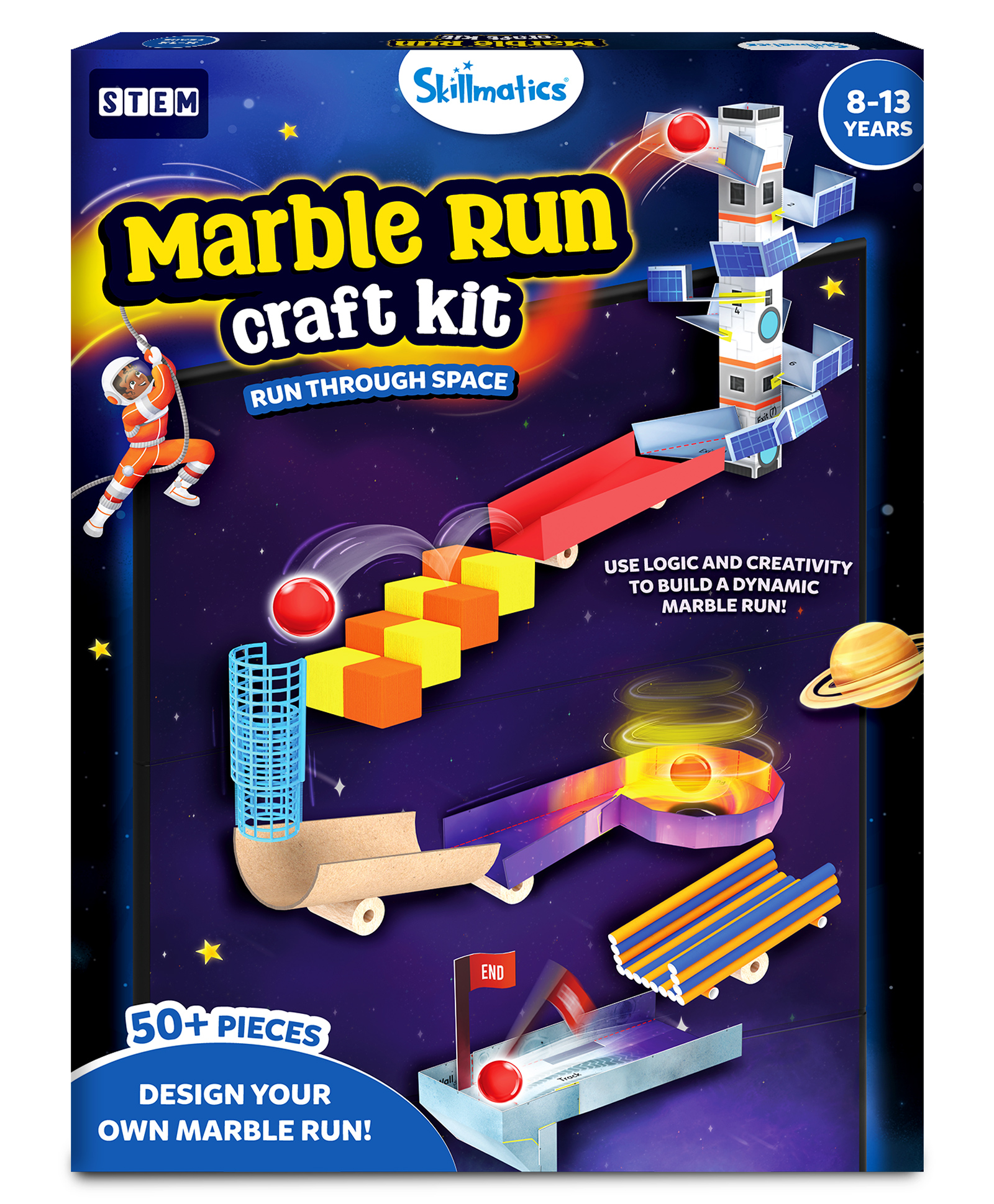 Skillmatics Craft Kit Marble Run Space, DIY Activity, STEM Toy, Learning Resource, Educational Toys for Boys and Girls, Gifts-image-31