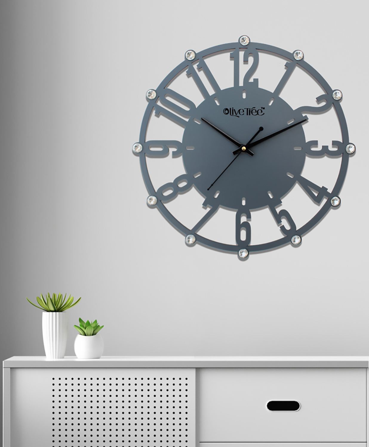 Olive tree Wooden Designer Tic-Toc Movement Wall Clock for Home | Wooden Wall Clock for Living Room Bedroom-image-23