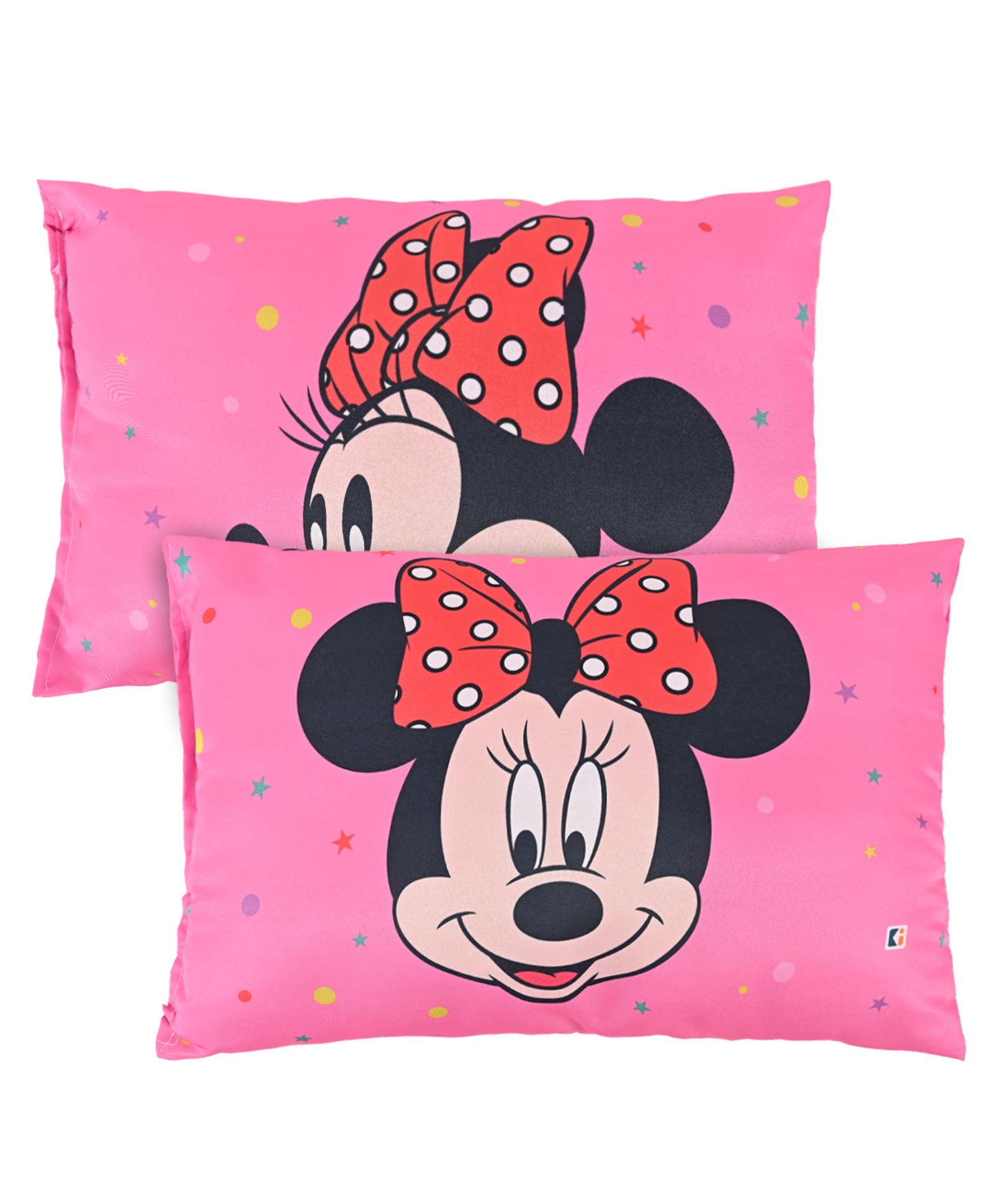 Kuber Industries Pack of 2 Soft And Cozy Pillow for Baby | 12x18 Inches Comfortable Toddler Pillow | Sleeping Cushion for Kids Bedtime | Disney Minnie - Pink-picture-24