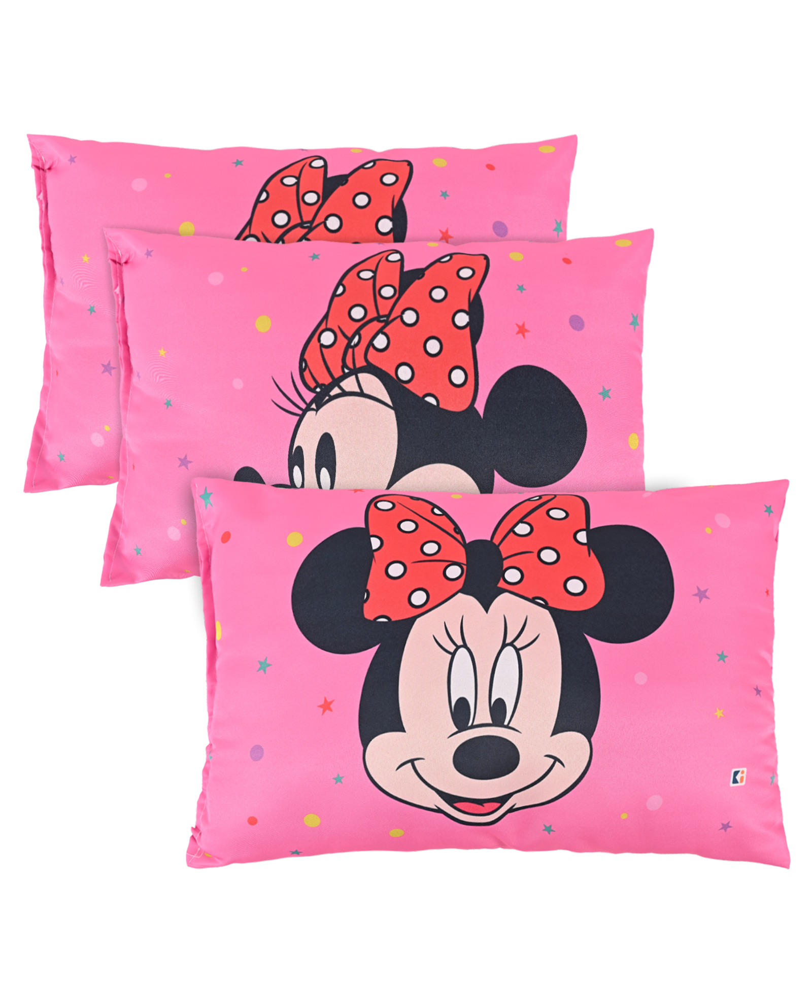 Kuber Industries Pack of 3 Soft And Cozy Pillow for Baby | 12x18 Inches Comfortable Toddler Pillow | Sleeping Cushion for Kids Bedtime | Disney Minnie - Pink-picture-26
