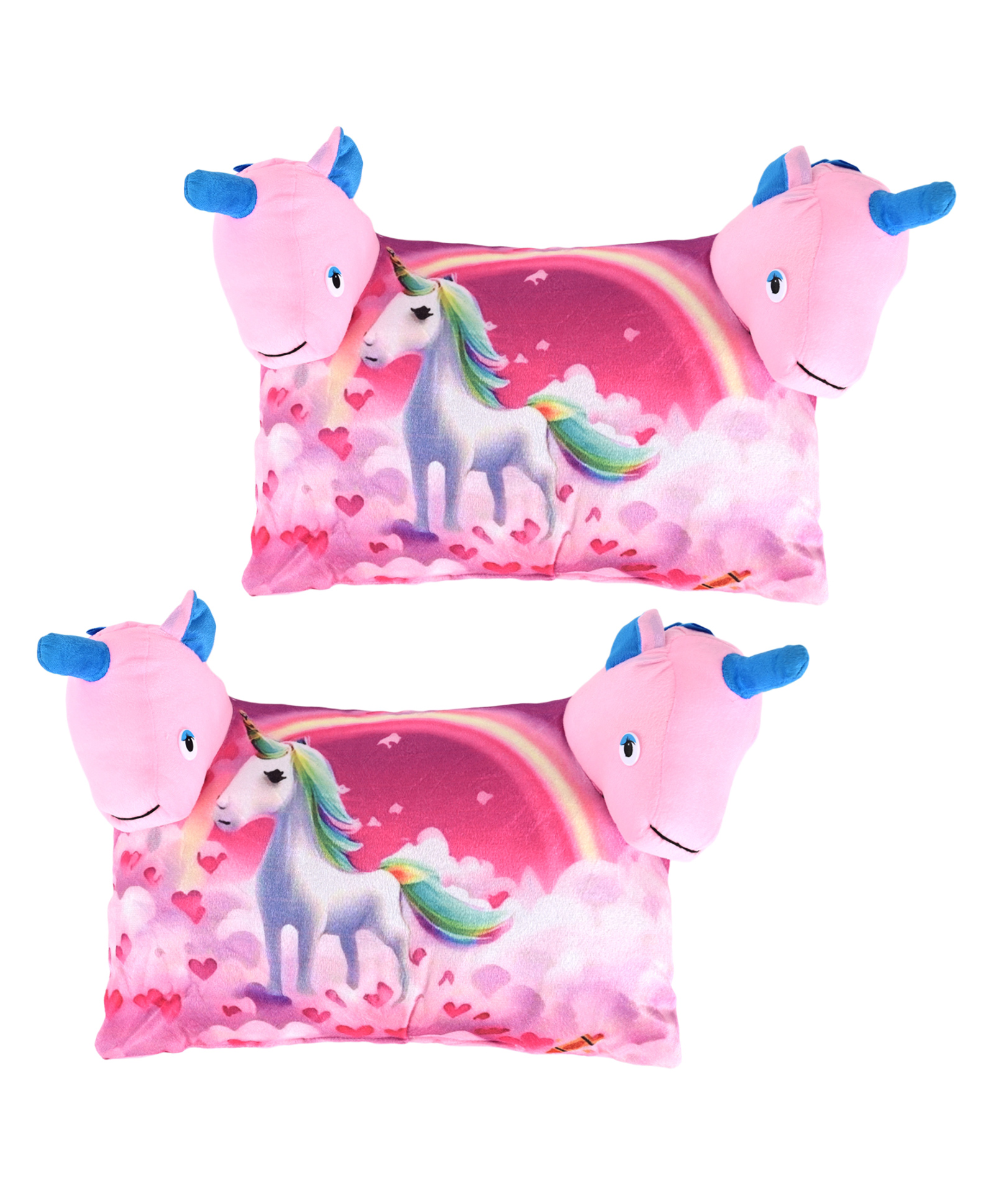 Kuber Industries Pack of 2 Soft And Cozy Pillow for Baby | 12x18 Inches Comfortable Toddler Pillow | Sleeping Cushion for Kids Bedtime | Unicorn Print - Pink-picture-23