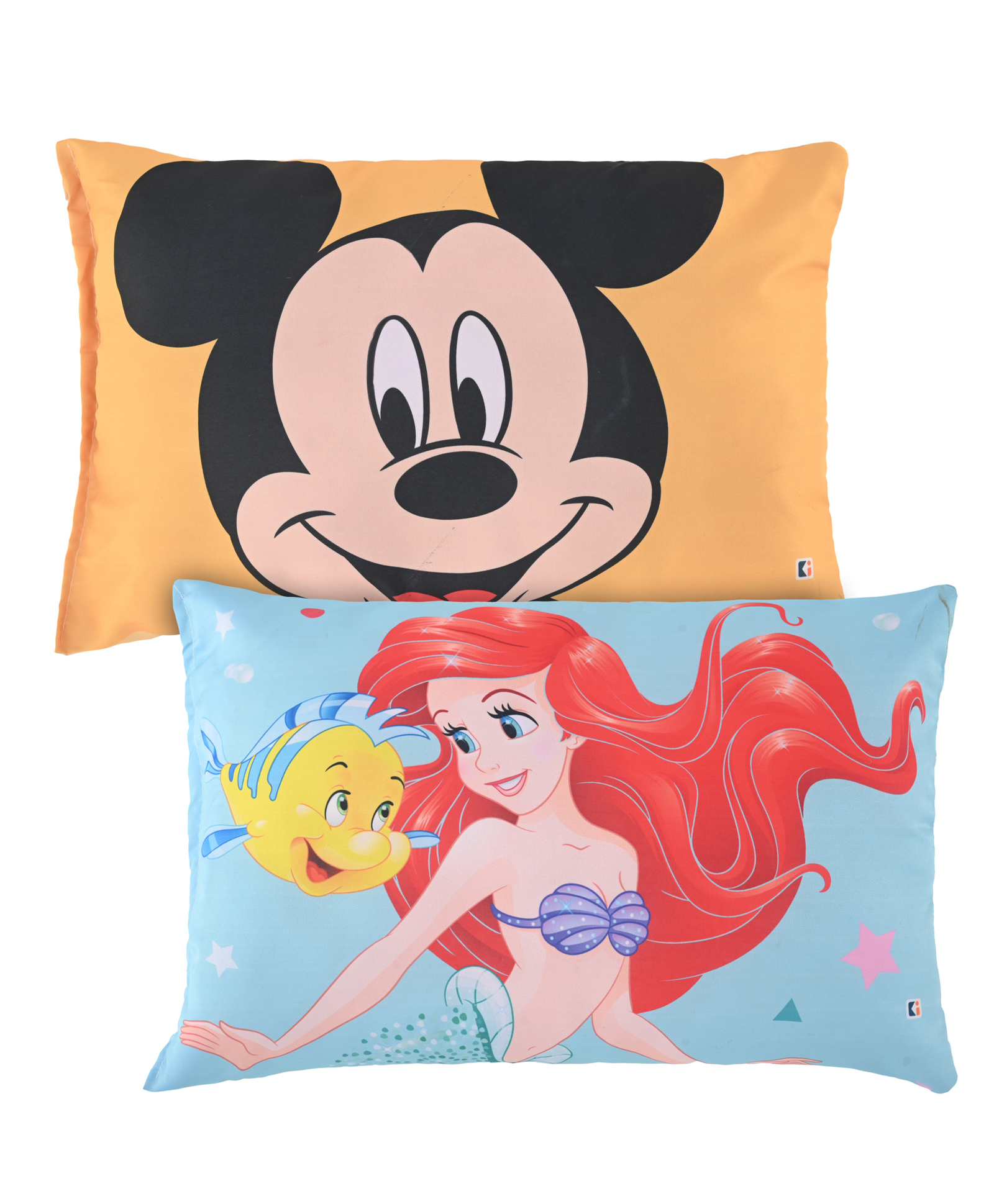 Kuber Industries Pack of 2 Kids Pillows for Boys & Girls | 12"x18" Soft Cushion & Pillow Filler for Sleeping Toddlers | Printed -Sky Blue & Yellow-picture-17