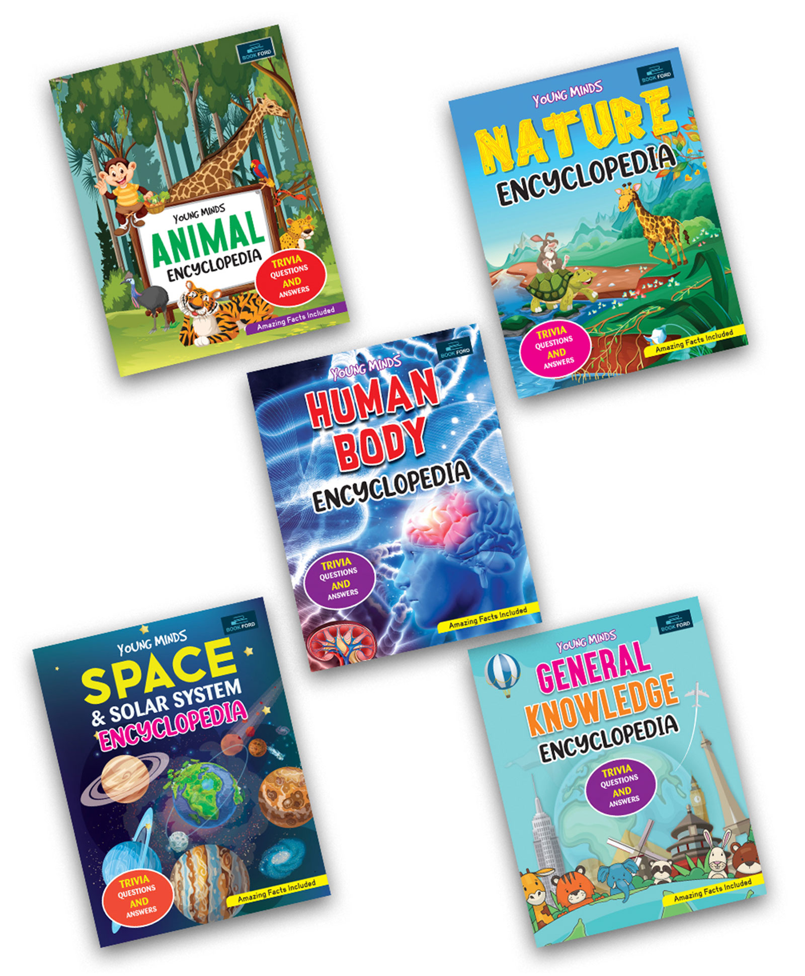 Young Minds Encyclopedia Set of 5 Animals Nature Space Human Body & GK - English-image-42