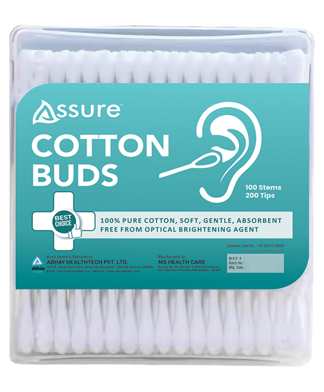Assure Cotton Buds 100 Sticks Pack of 1-picture-18