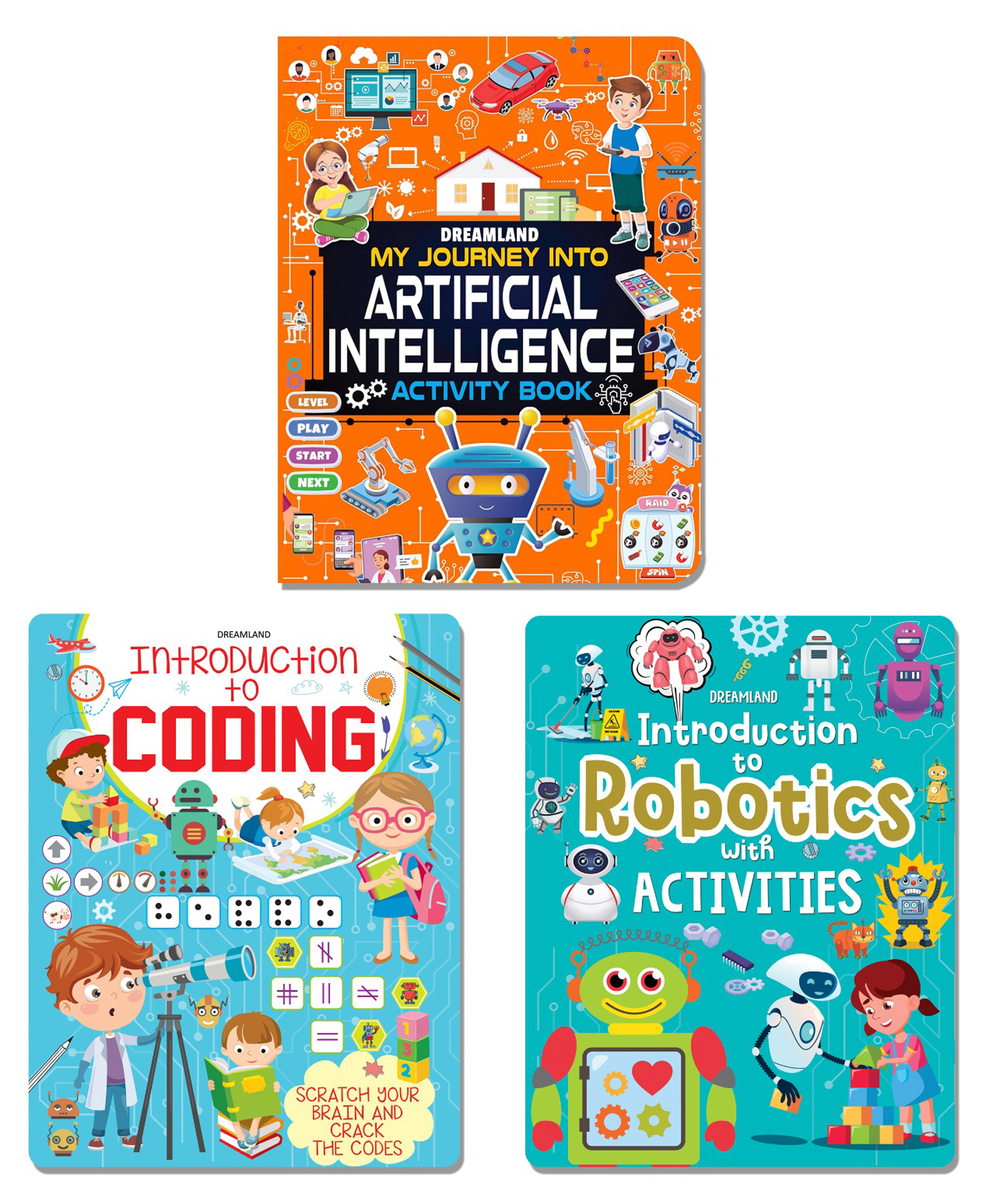 Digital Discovery Books Artificial Intelligence Robotics and Coding with Fun Facts and Activities Pack of 3 - English-image-6