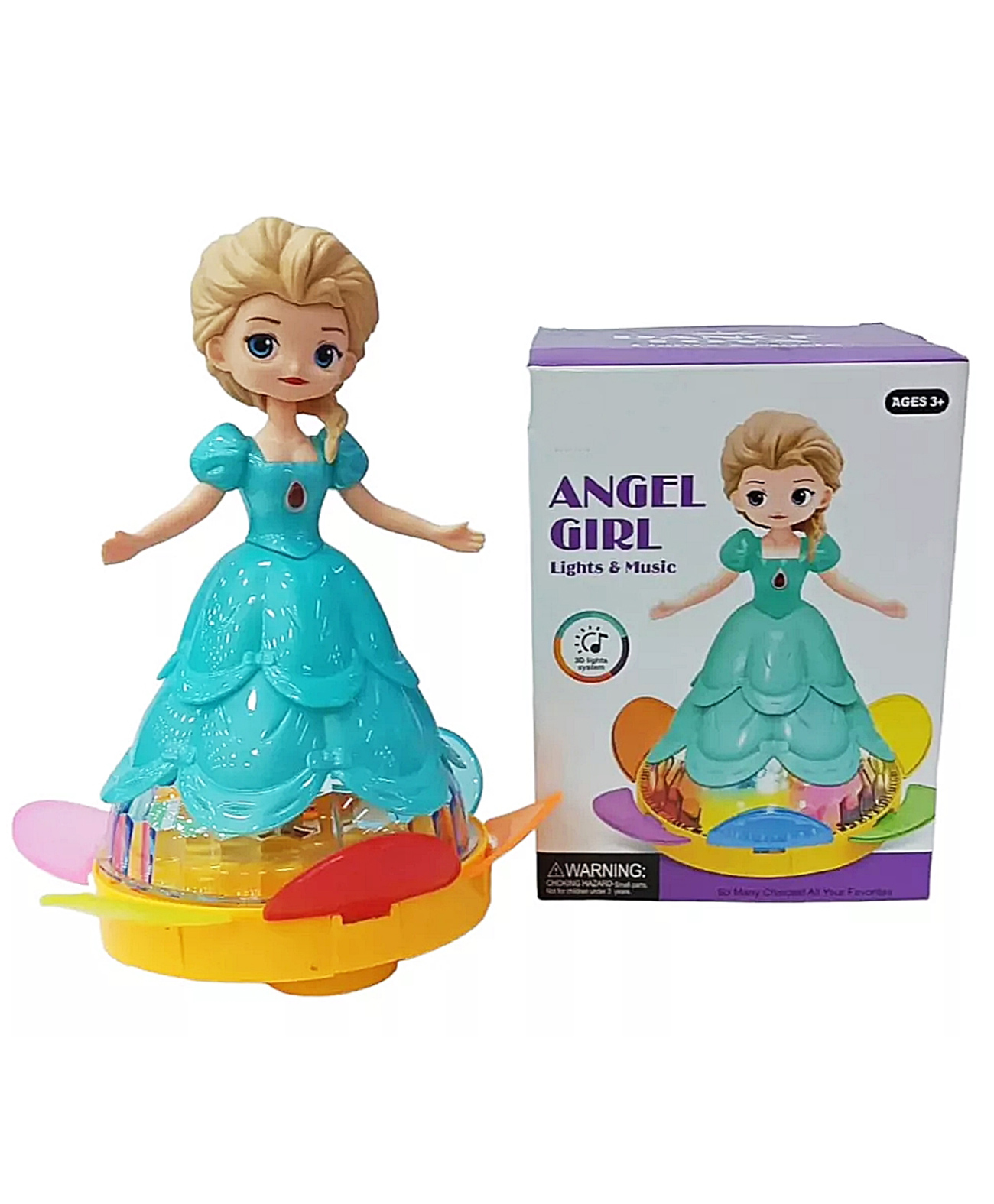 MUREN Angel Girl Dancing Doll Toy with Lights & Music, Interactive Pretend Play Toy for Kids Aged 3+years Kids-image-22