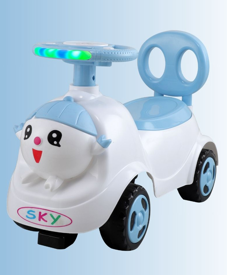 JoyRide Baby CARTOON Ride On with LED Lights & Music - Big Backrest - Under Seat Storage Utility Box - Rider for Kids - Boys - Girls - Age Group 1 to 3 Years Ride on-image-22