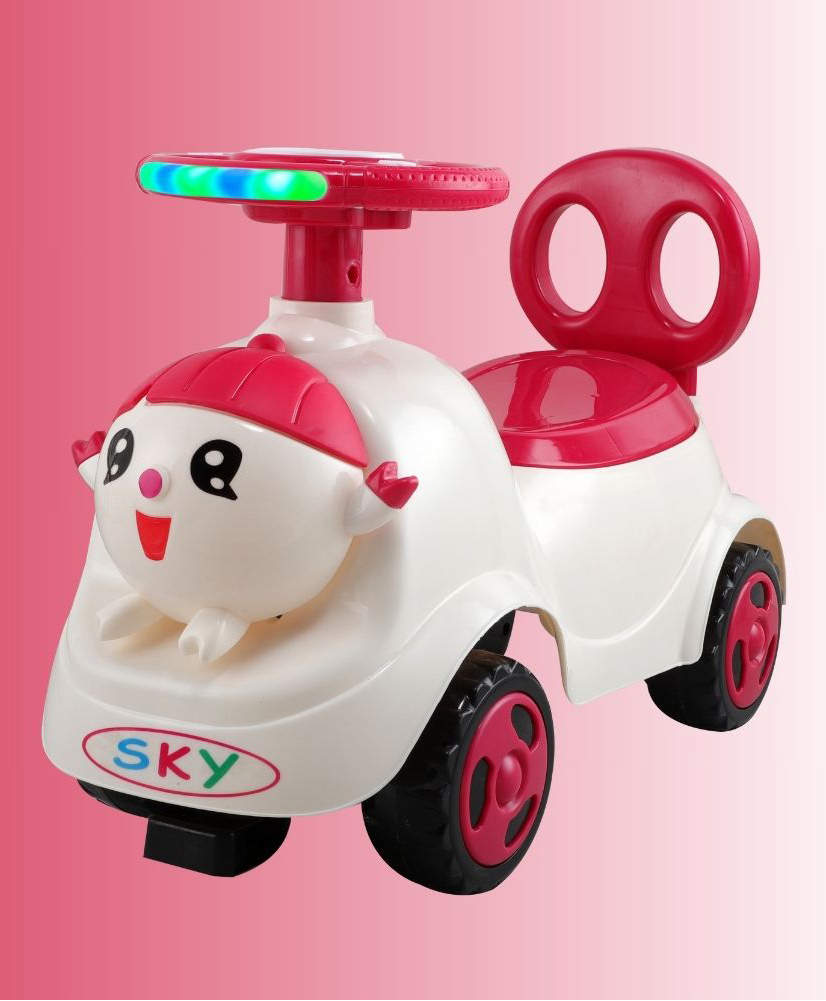 JoyRide Baby CARTOONRide On with LED Lights & Music - Big Backrest - Under Seat Storage Utility Box - Rider for Kids - Boys - Girls - Age Group 1 to 3 Years Ride on-image-32