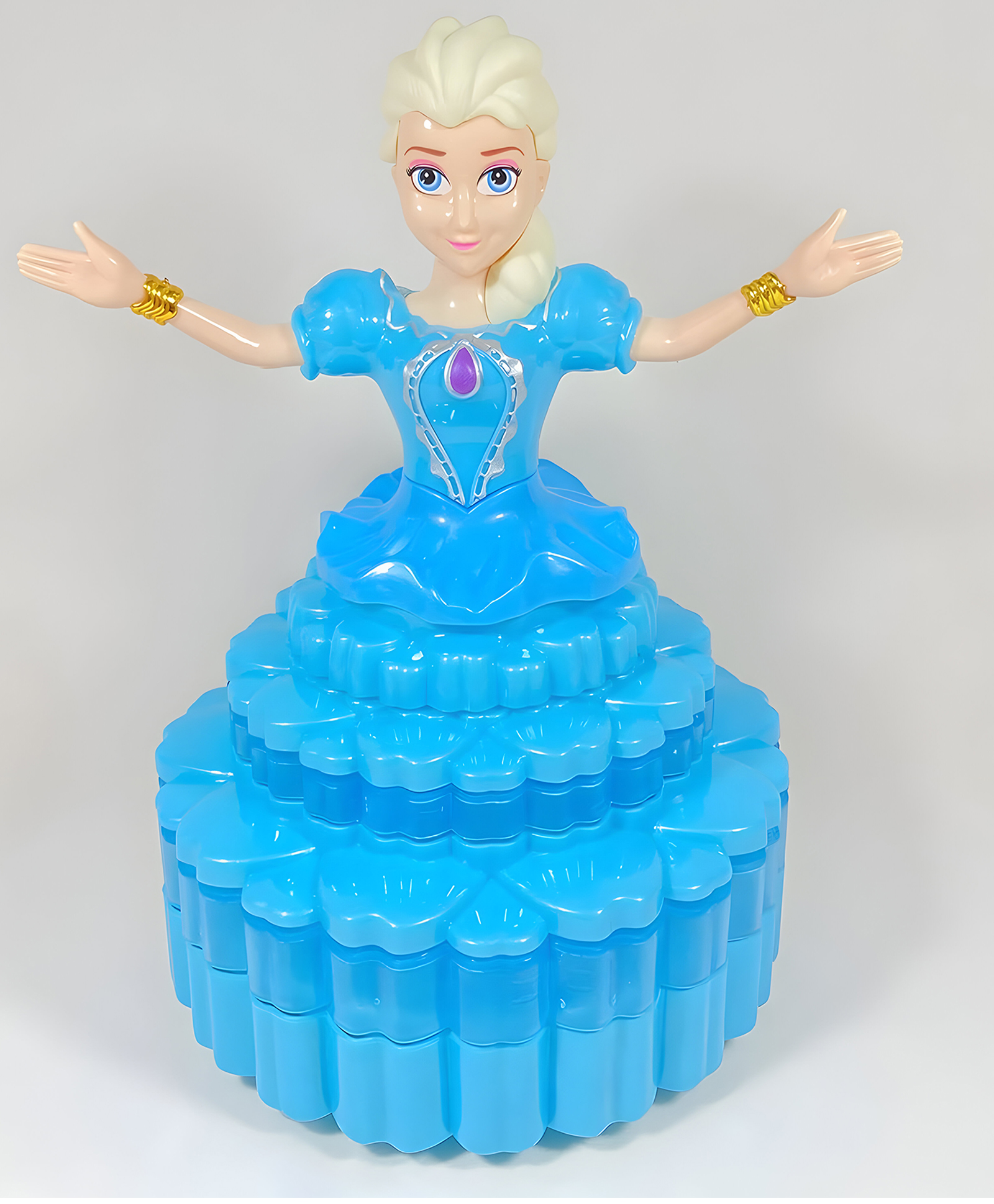 NEGOCIO Beautiful Rotating Frozen Princess in 3D Light Gorgeous Rotating Action for All Kids- PACK OF 1- COLOR MAY VARY-picture-10