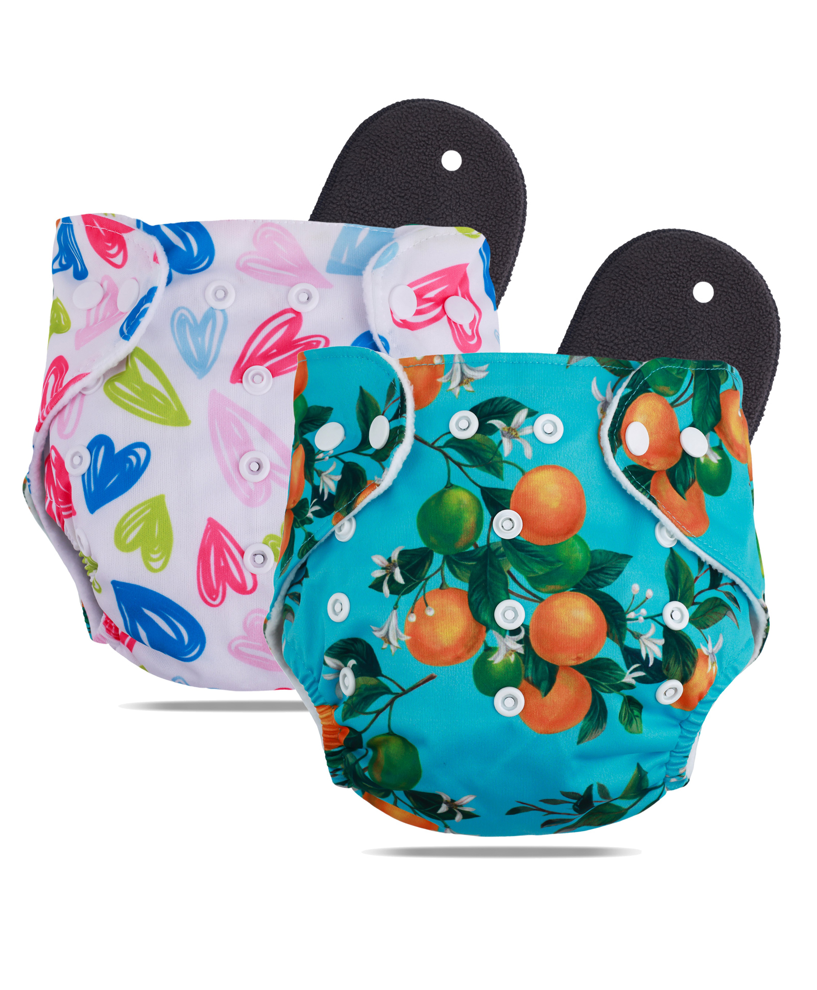 Novo Baby Leakage ProofWashable & Reusable Cloth Diaper with 5 Layer High Absorbent and Quick Dry Pads Nappy Freesize Pack of 2- Multicolor-image-33