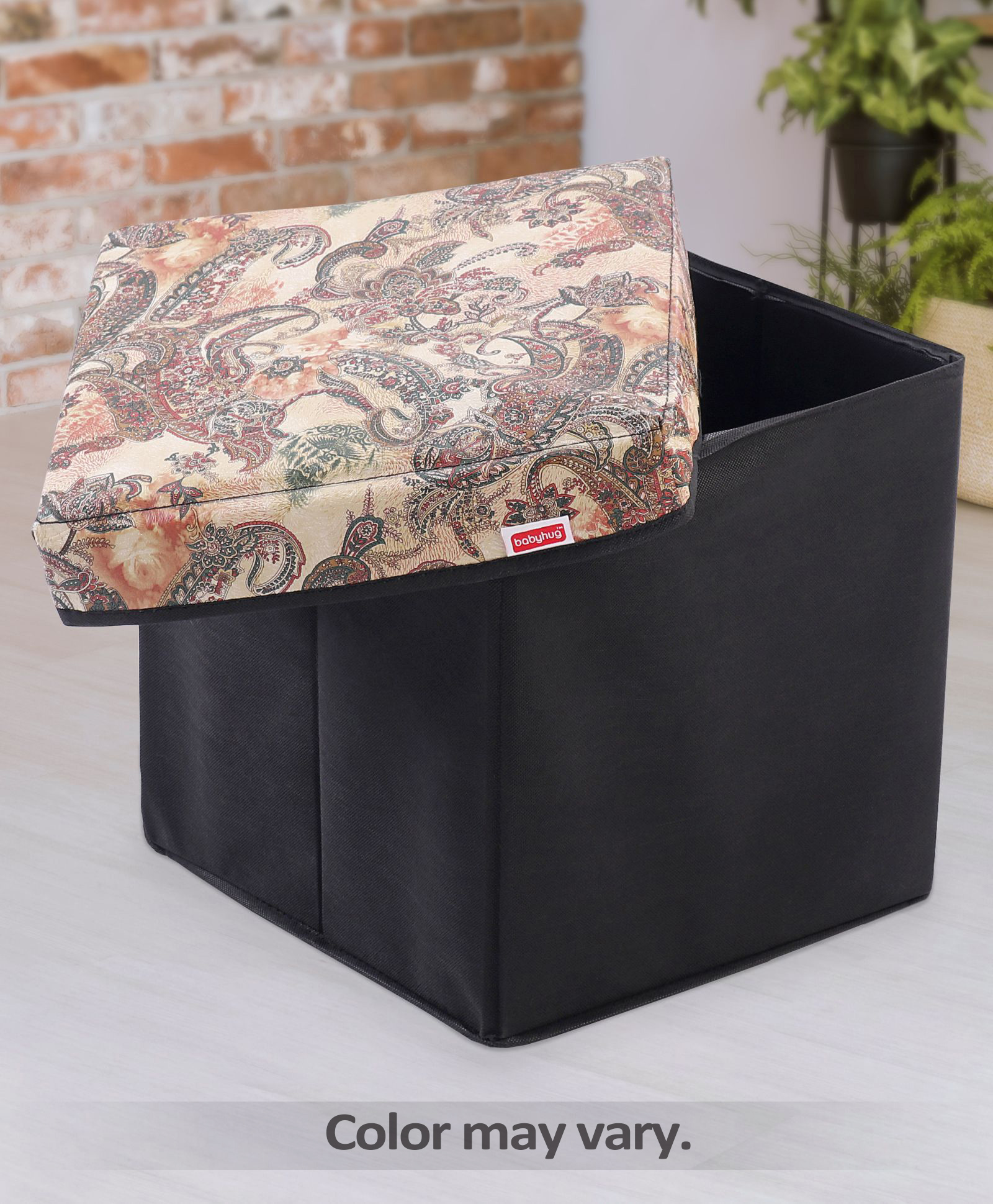 Babyhug Sto-Sit Foldable Storage Box Cum Stool - Black & Jungle Theme-picture-29