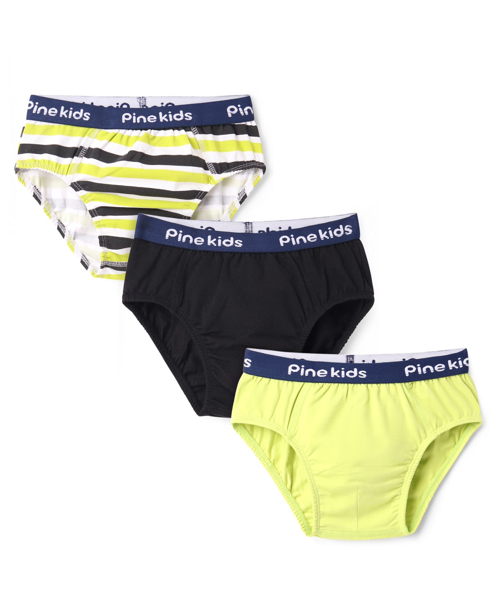 Pine Kids Cotton Elastane Knit Briefs Pack of 3 (Color May Vary)-image-46