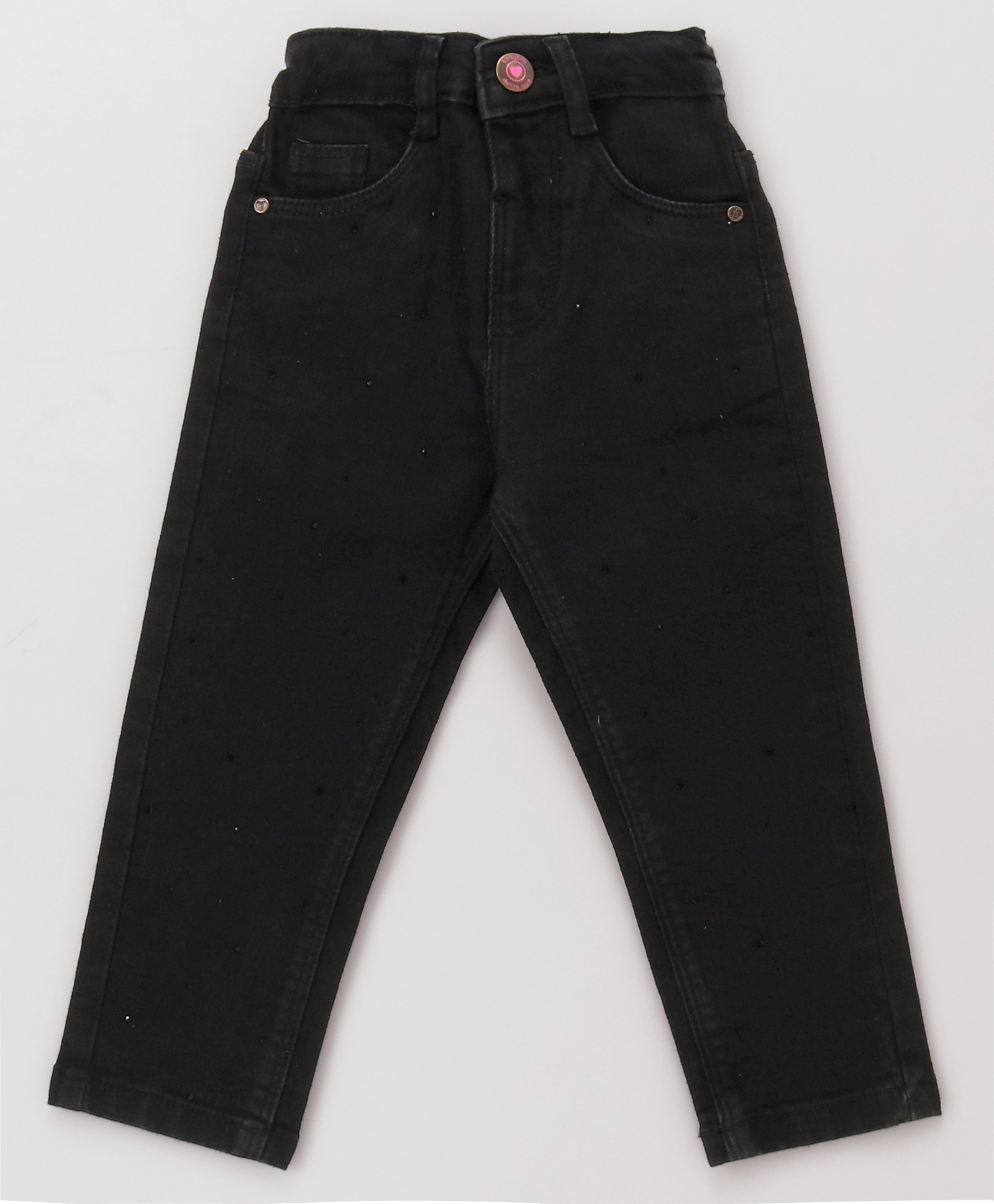 Babyhug Full Length Washed Denim Jeans With Stretch - Black-picture-38